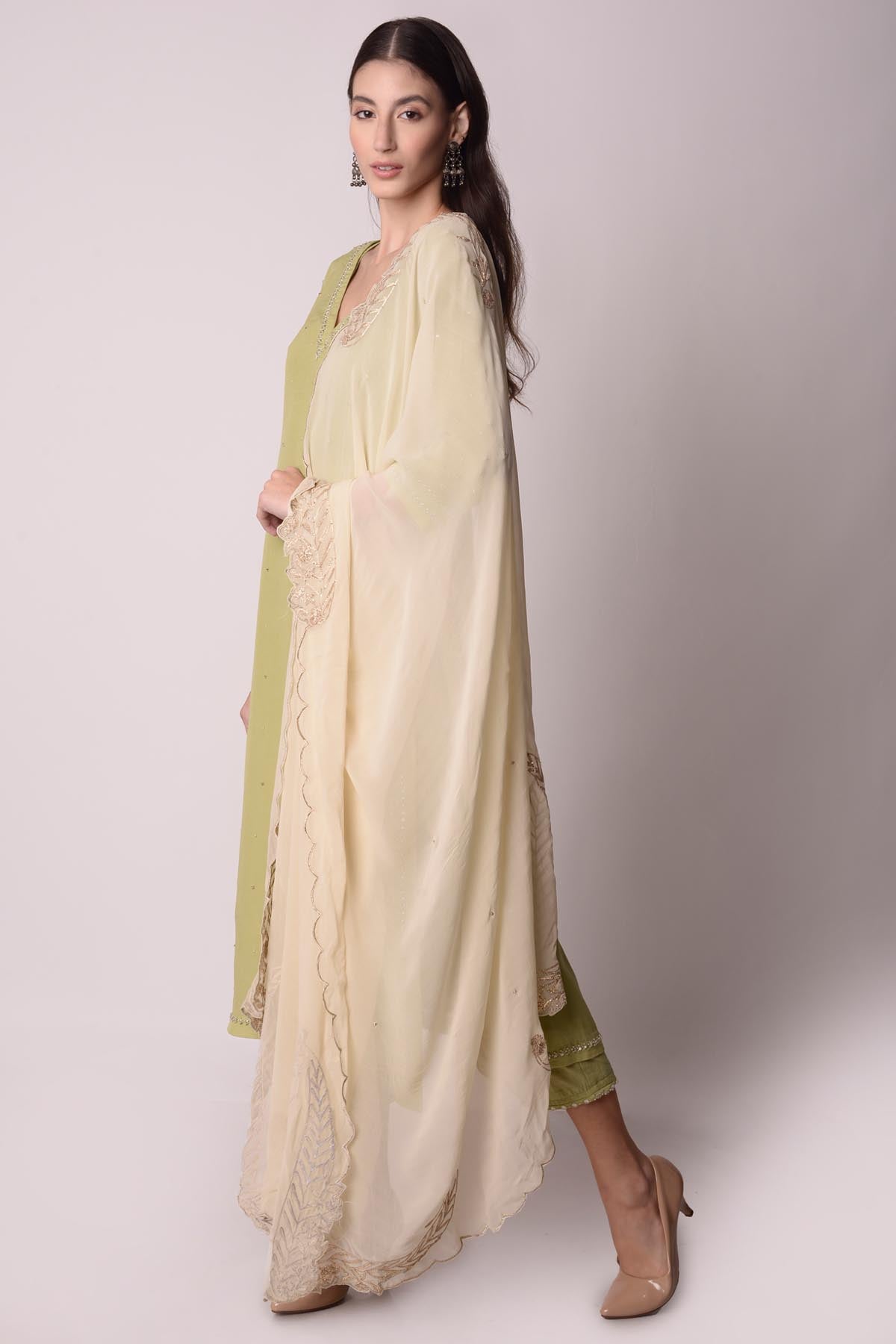 Embroidered Straight Kurta Set