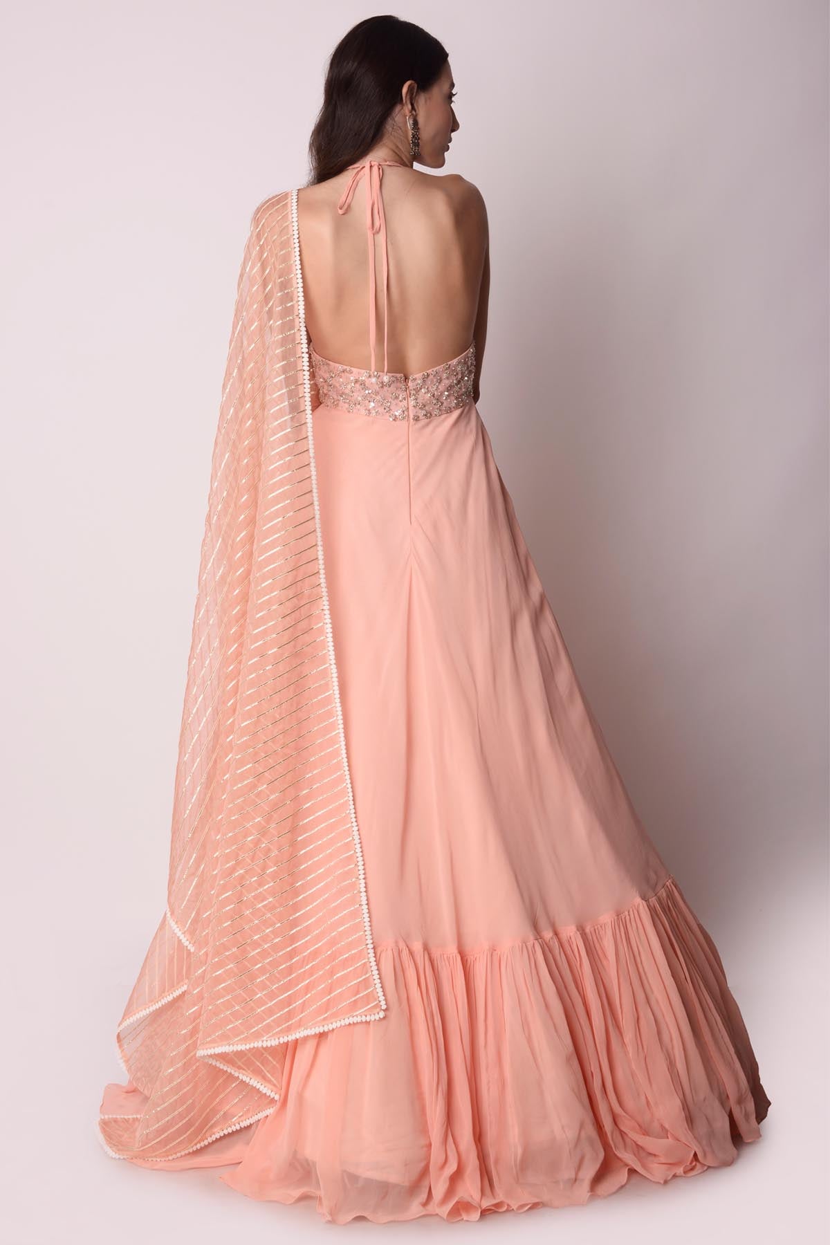 Embroidered Waist Kalidar Set