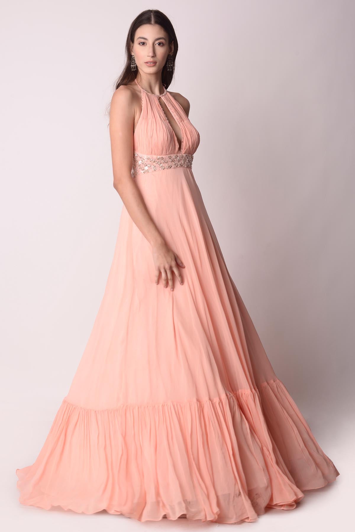 Embroidered Waist Kalidar Set