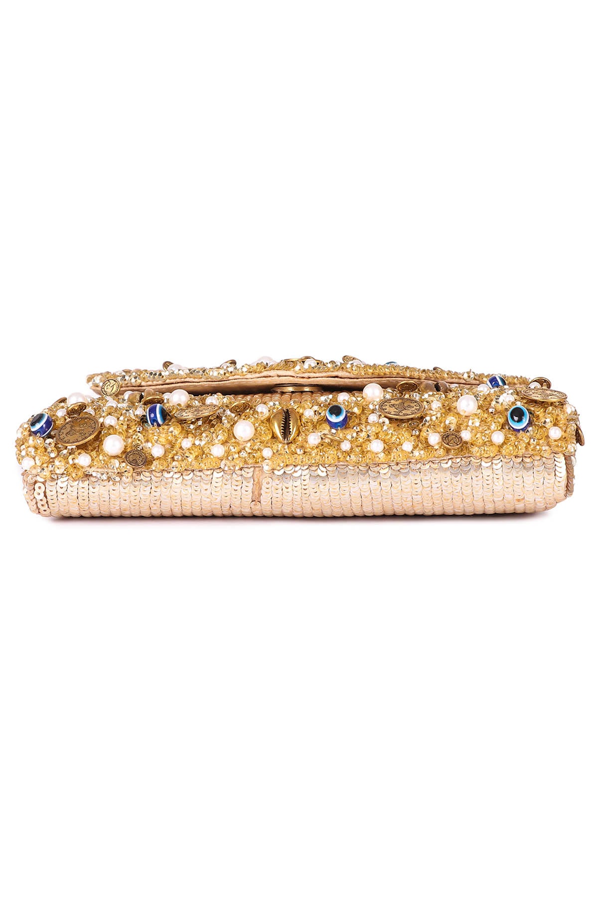 Evil Eye Embellished Clutch