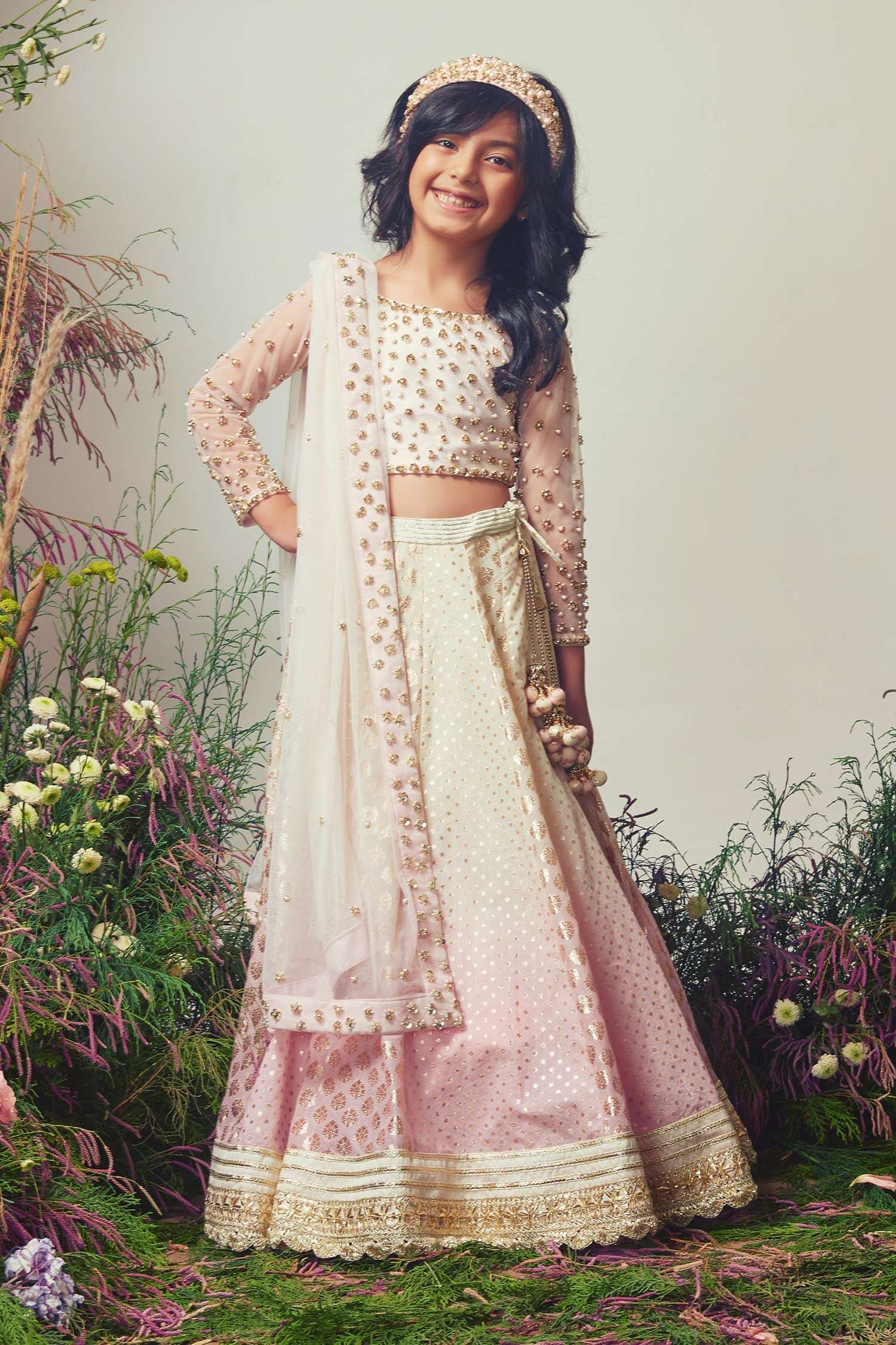 Ombre Sequins Lehenga Set
