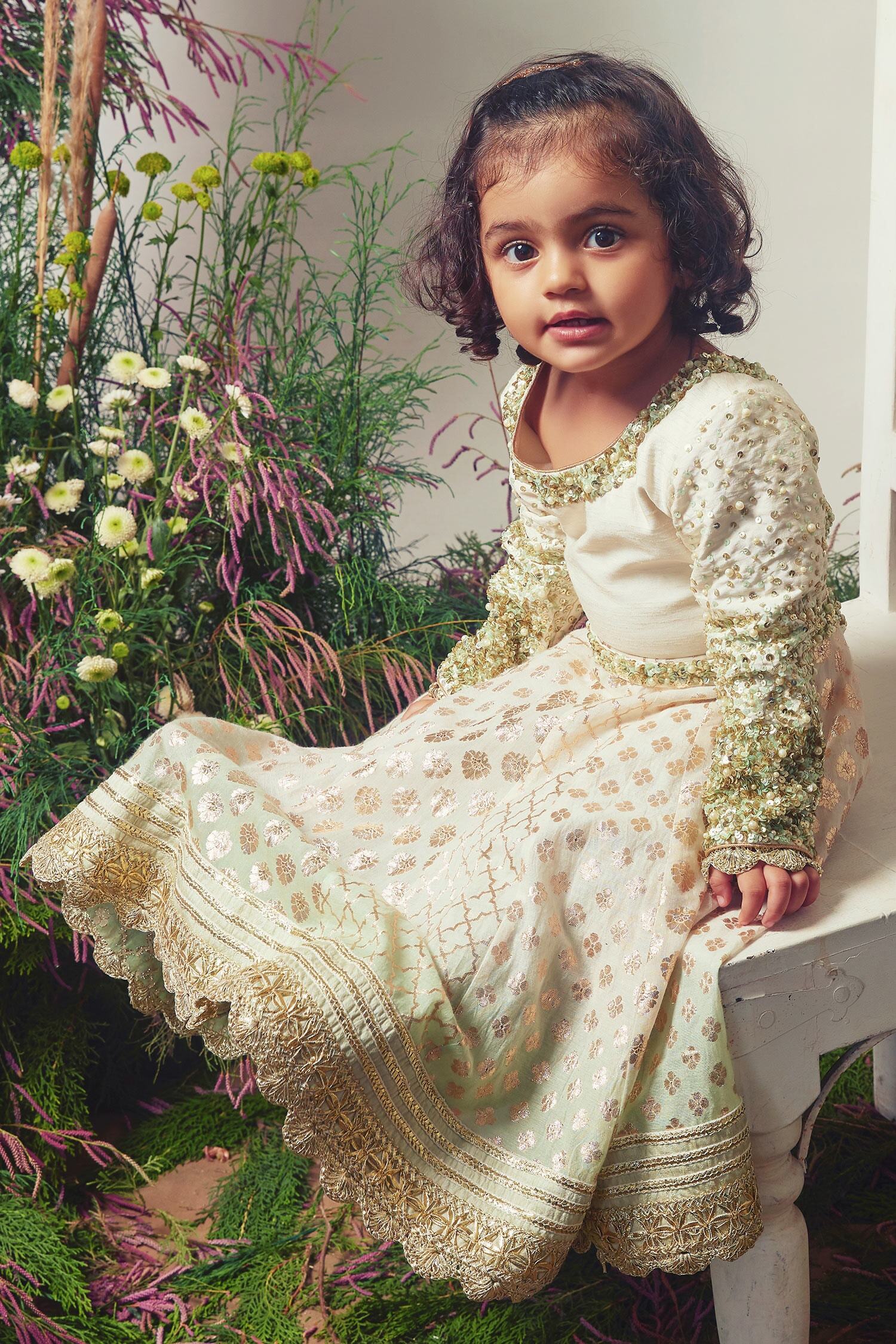 Sequins Ombre Anarkali Set