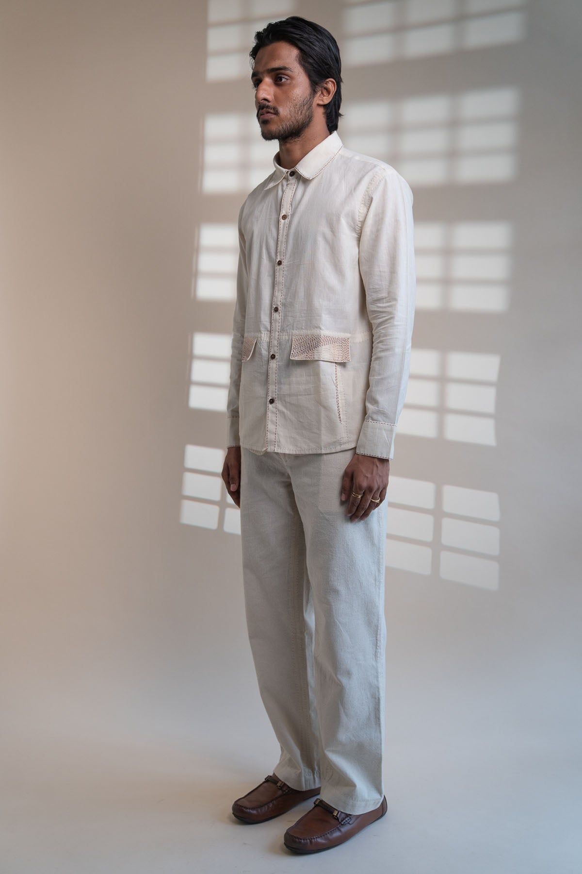 Flap Detail 100% Cotton Shirt