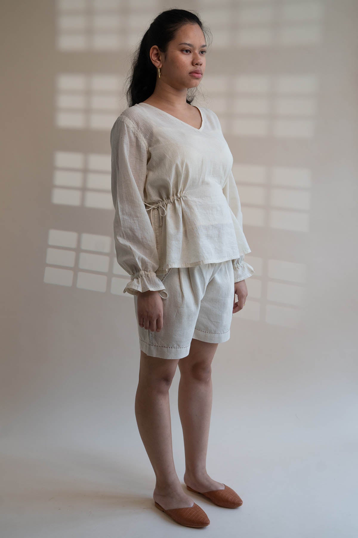 Buy Designer Flap Over Kantha Shorts By Lafaani