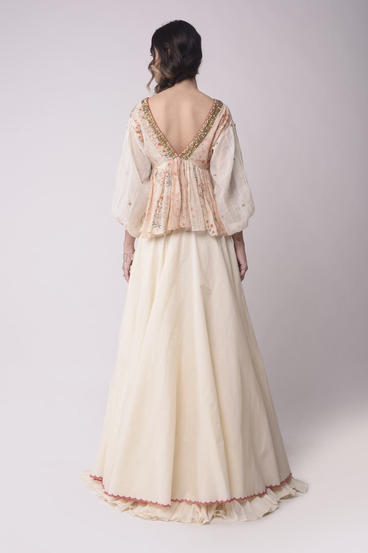 Flared Kaftan & Skirt Set