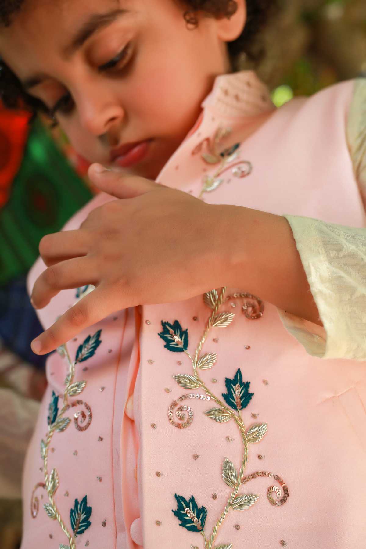 Floral Nehru Jacket Set