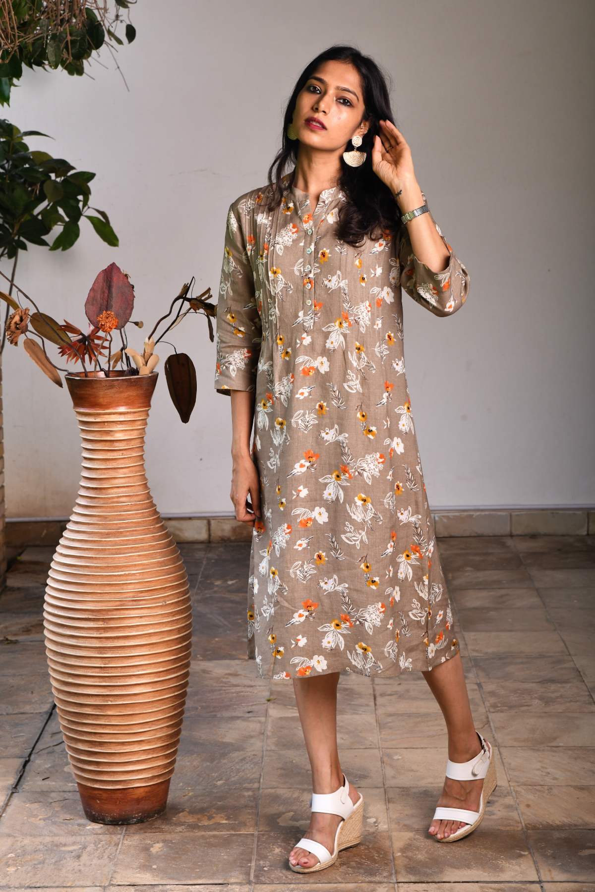 Floral Digital Print Dress