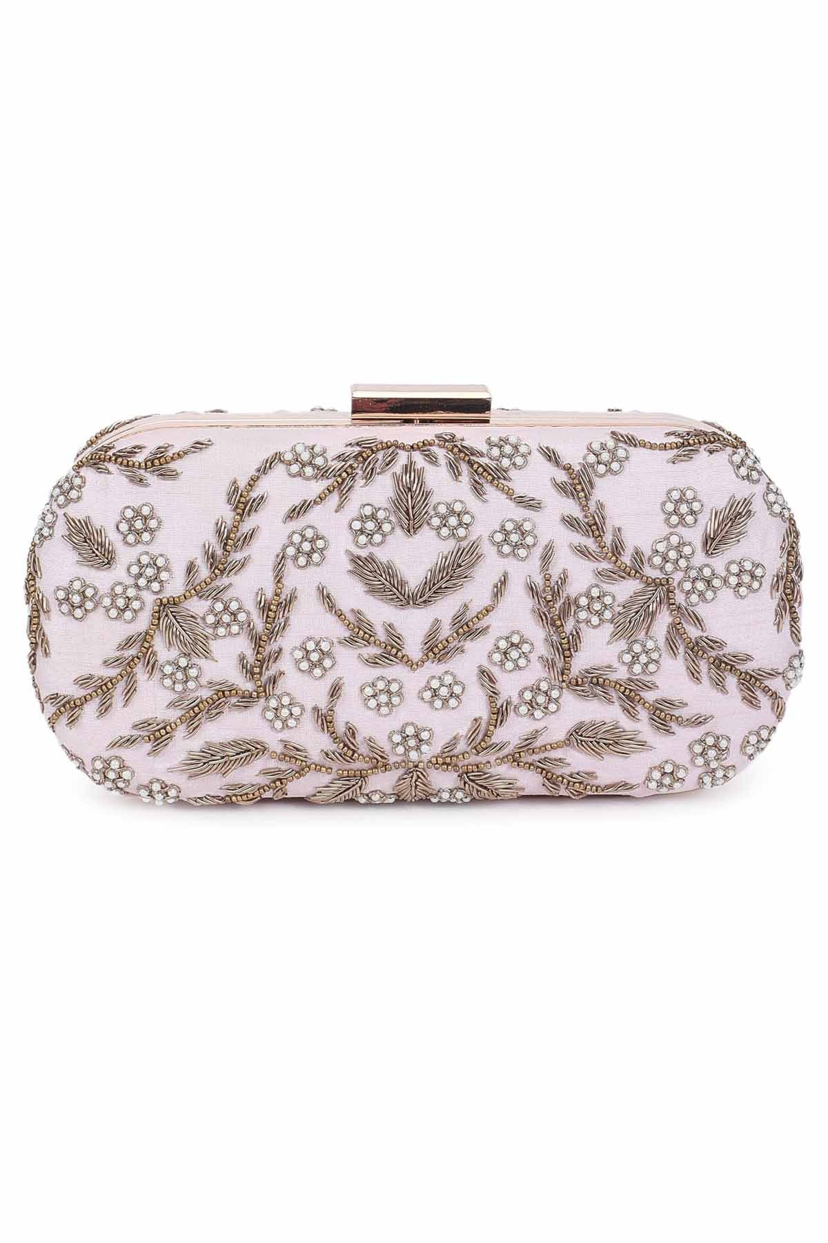 Floral Embroidered Clutch