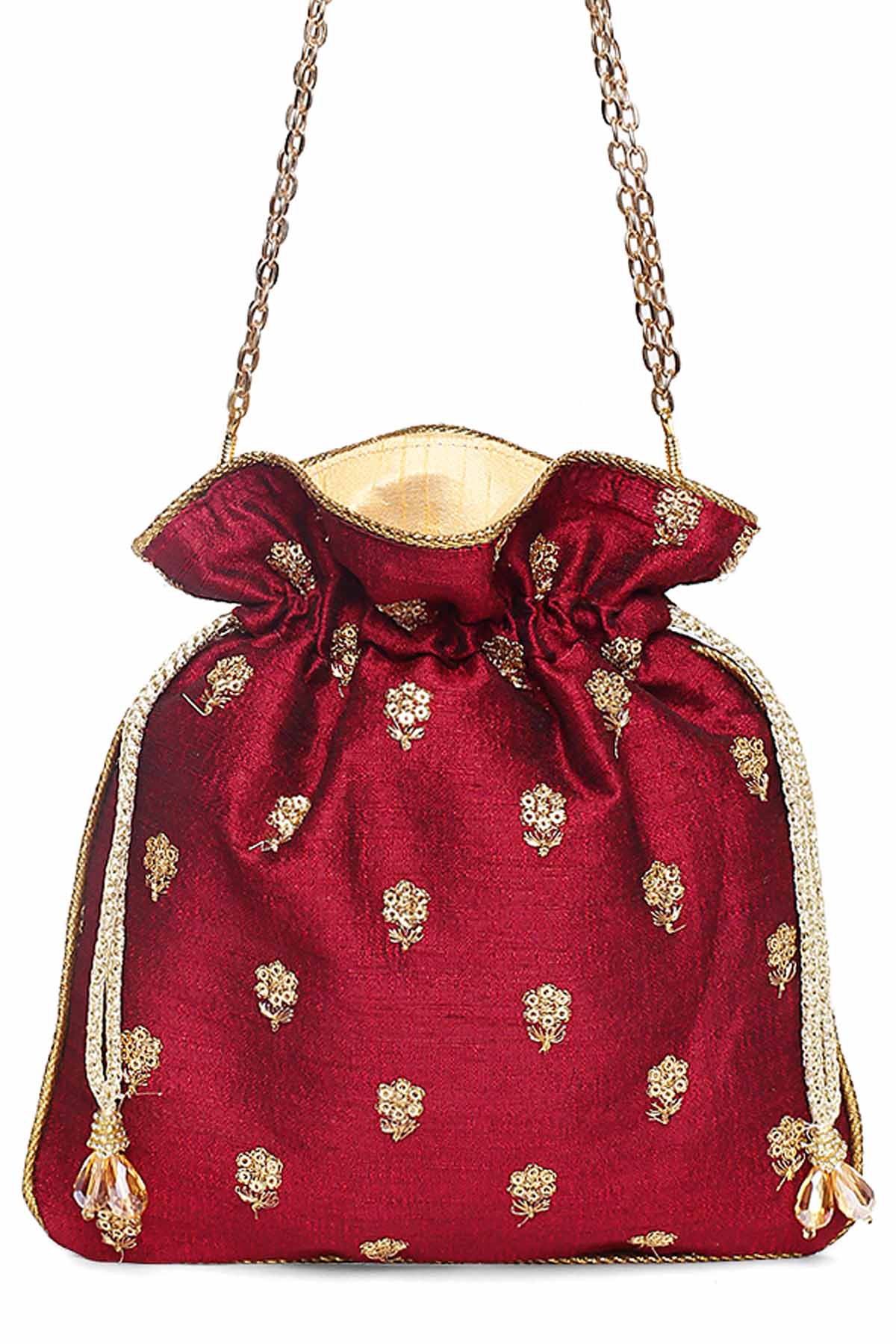 Floral Embroidered Potli