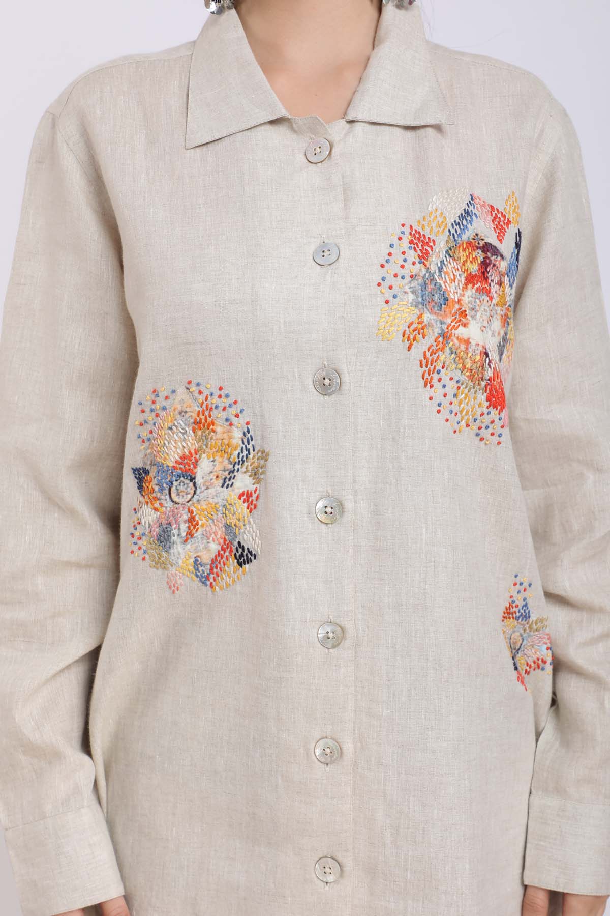 Floral Embroidered Shaket
