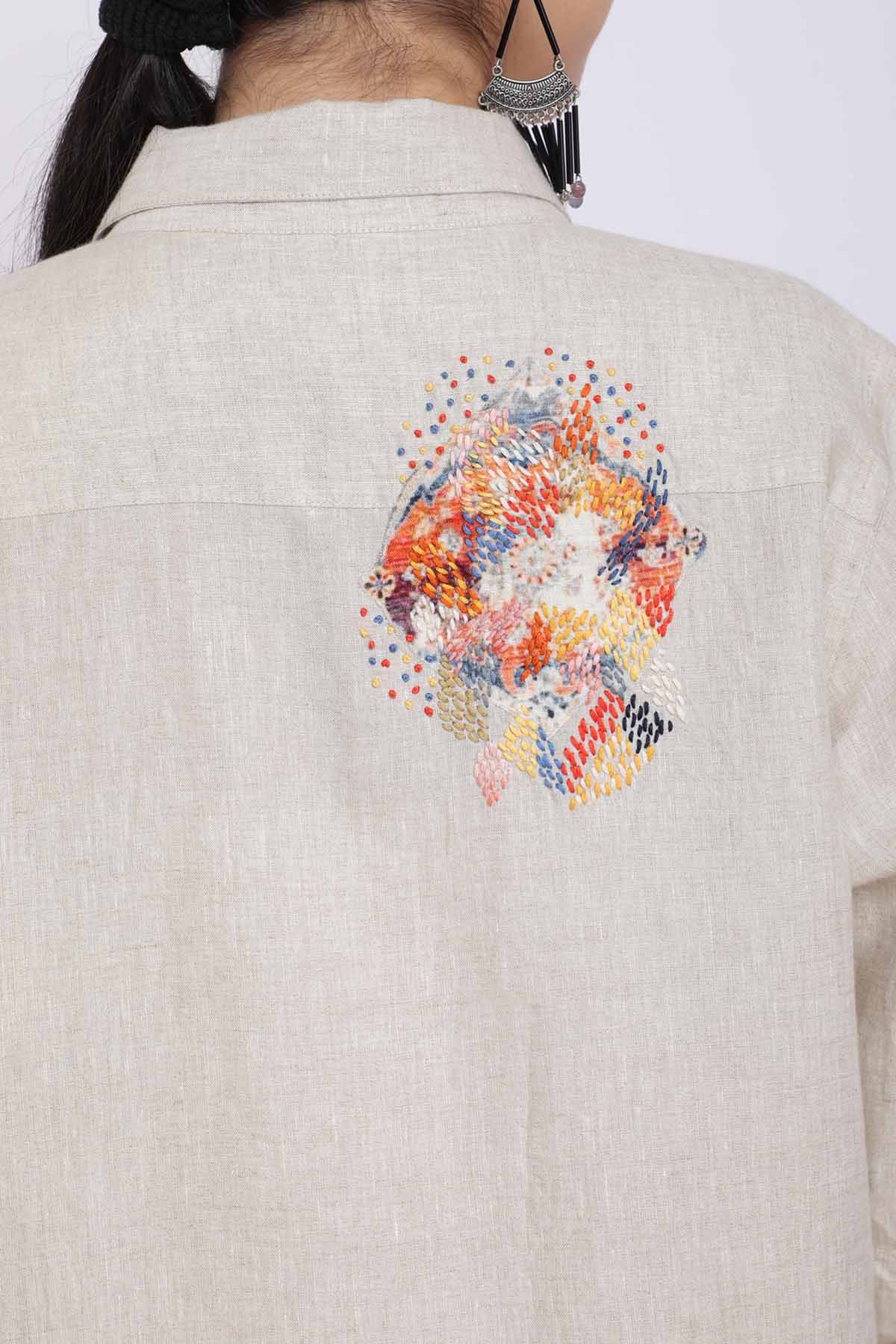 Floral Embroidered Shaket