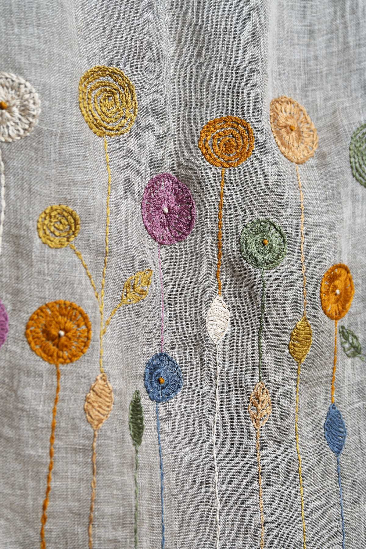 Floral Embroidered Stole