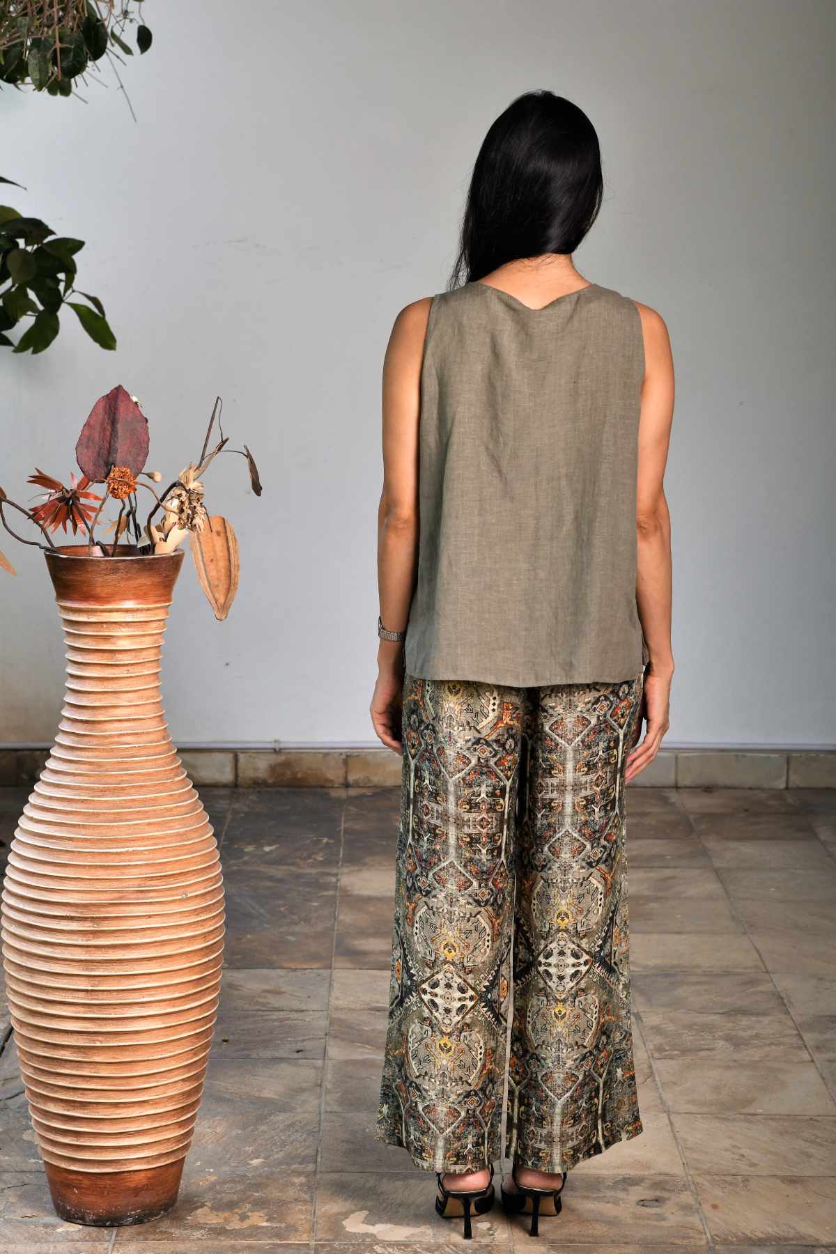 Sage Floral Embroidered Top