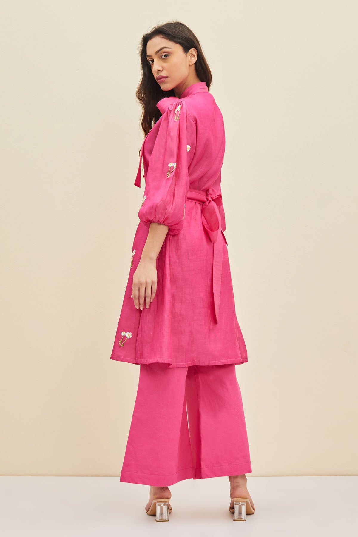 Fuchsia Pink Floral Tunic Set