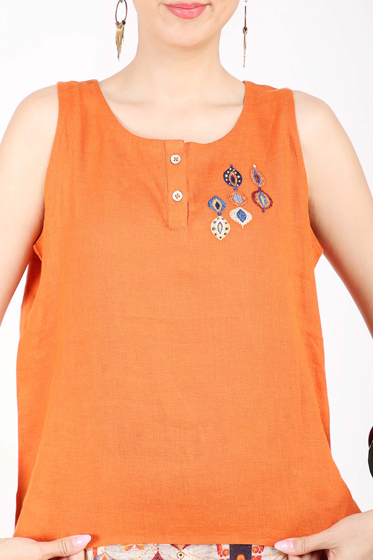 Floral Hand Embroidered Top