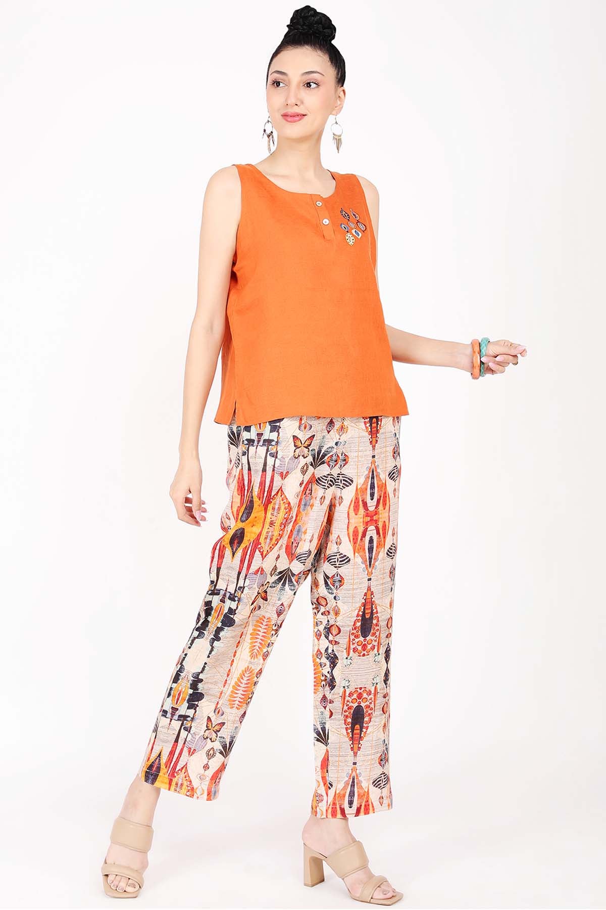 Floral Hand Embroidered Top