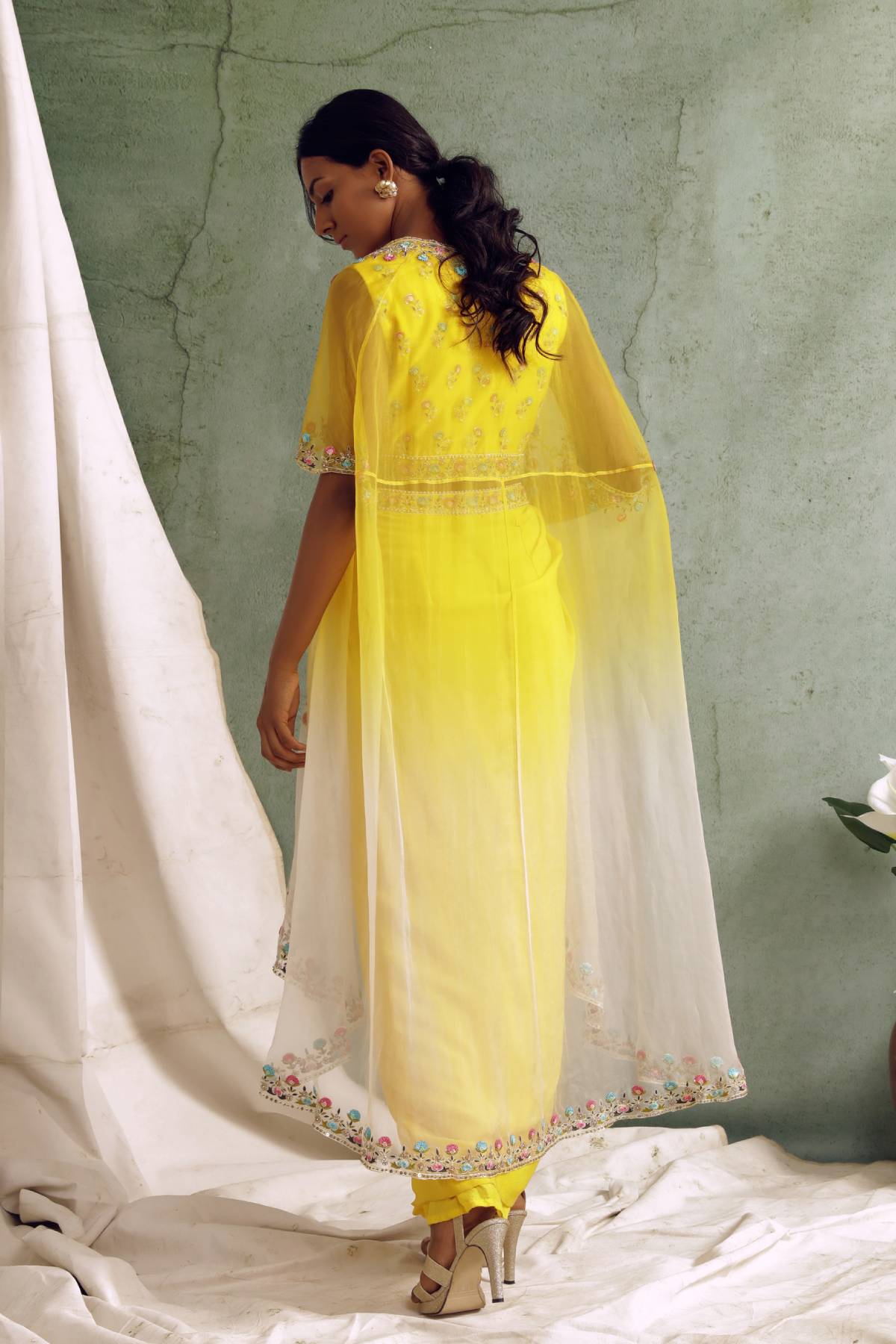 Floral Motifs Skirt Set