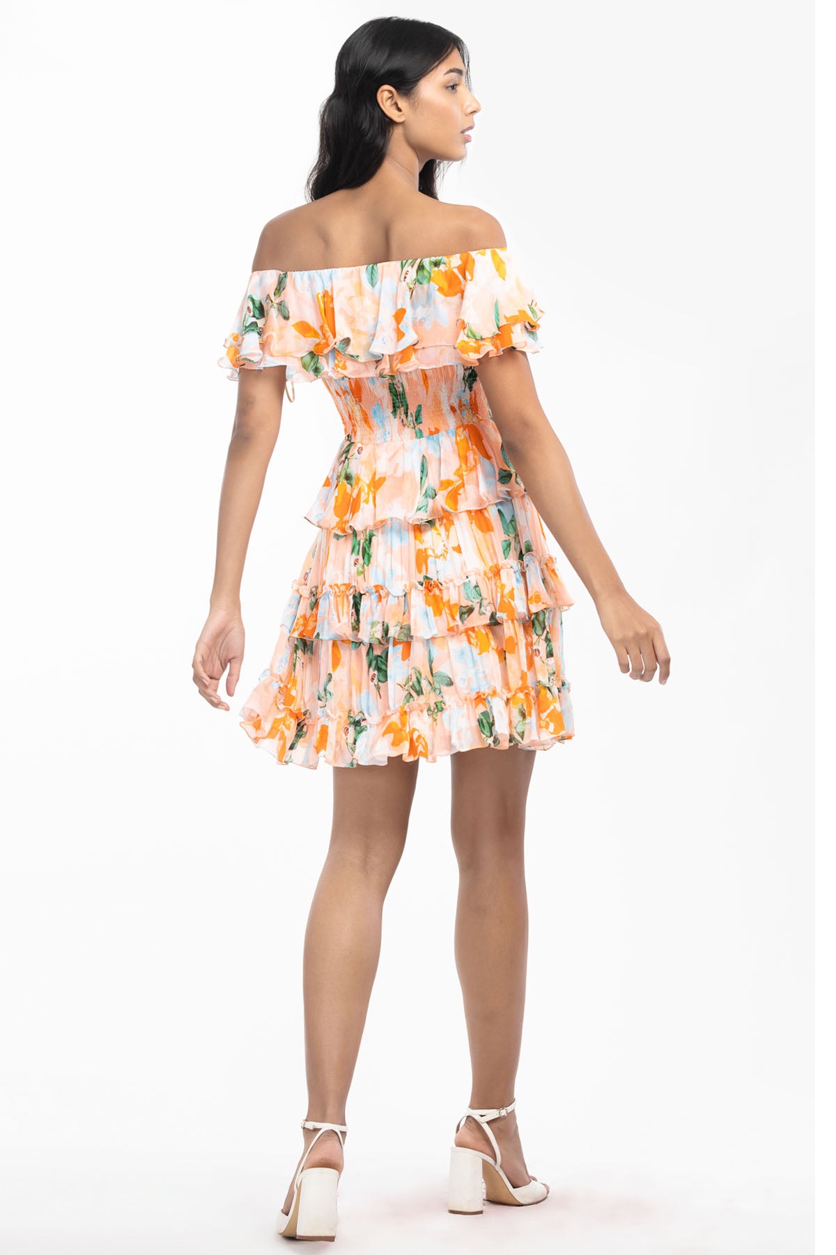 Floral Printed Chiffon Dress