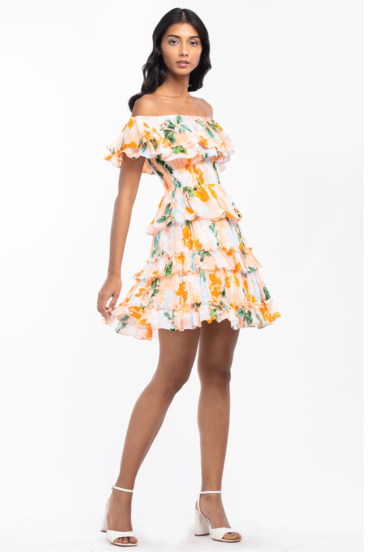 Floral Printed Chiffon Dress