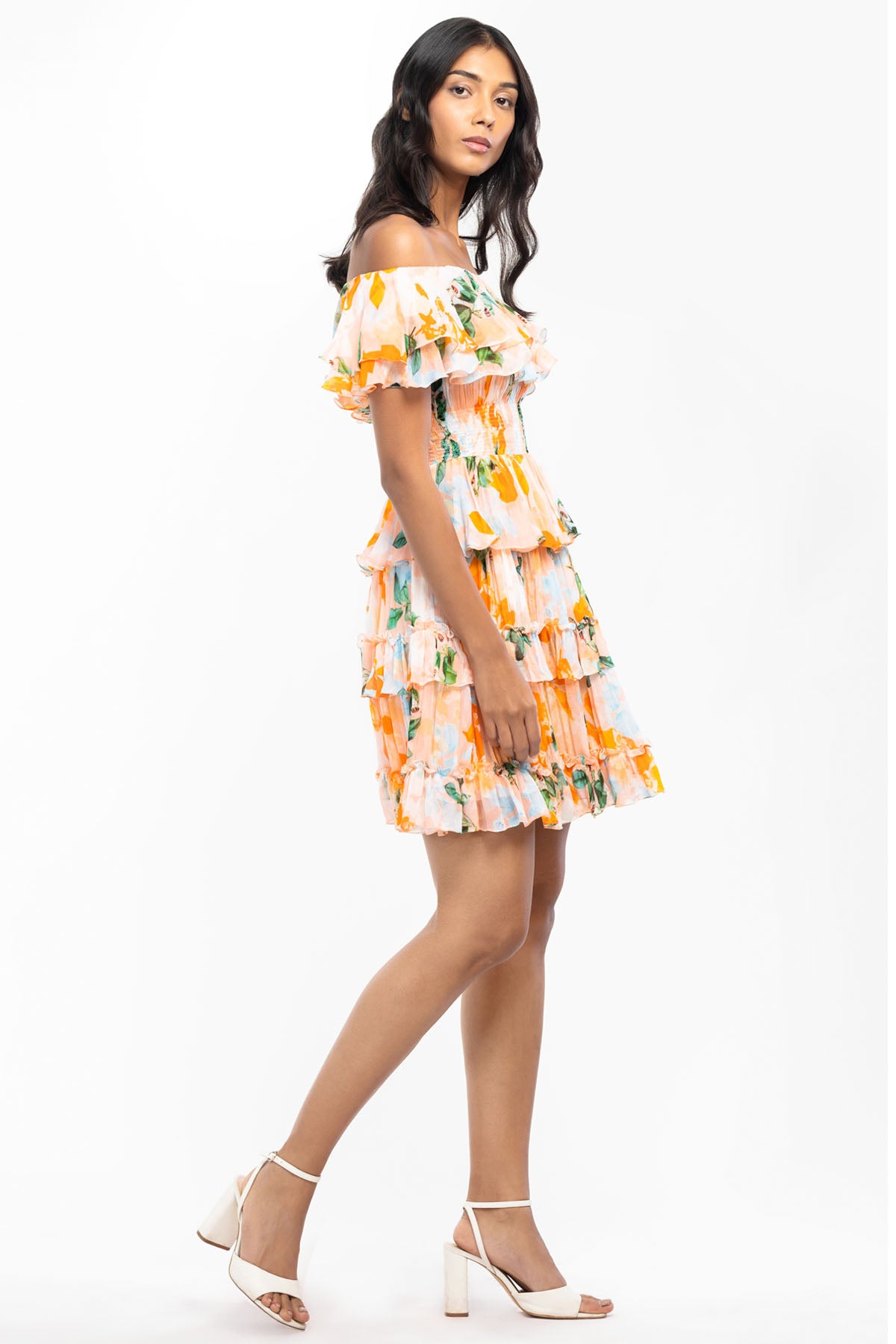 Floral Printed Chiffon Dress