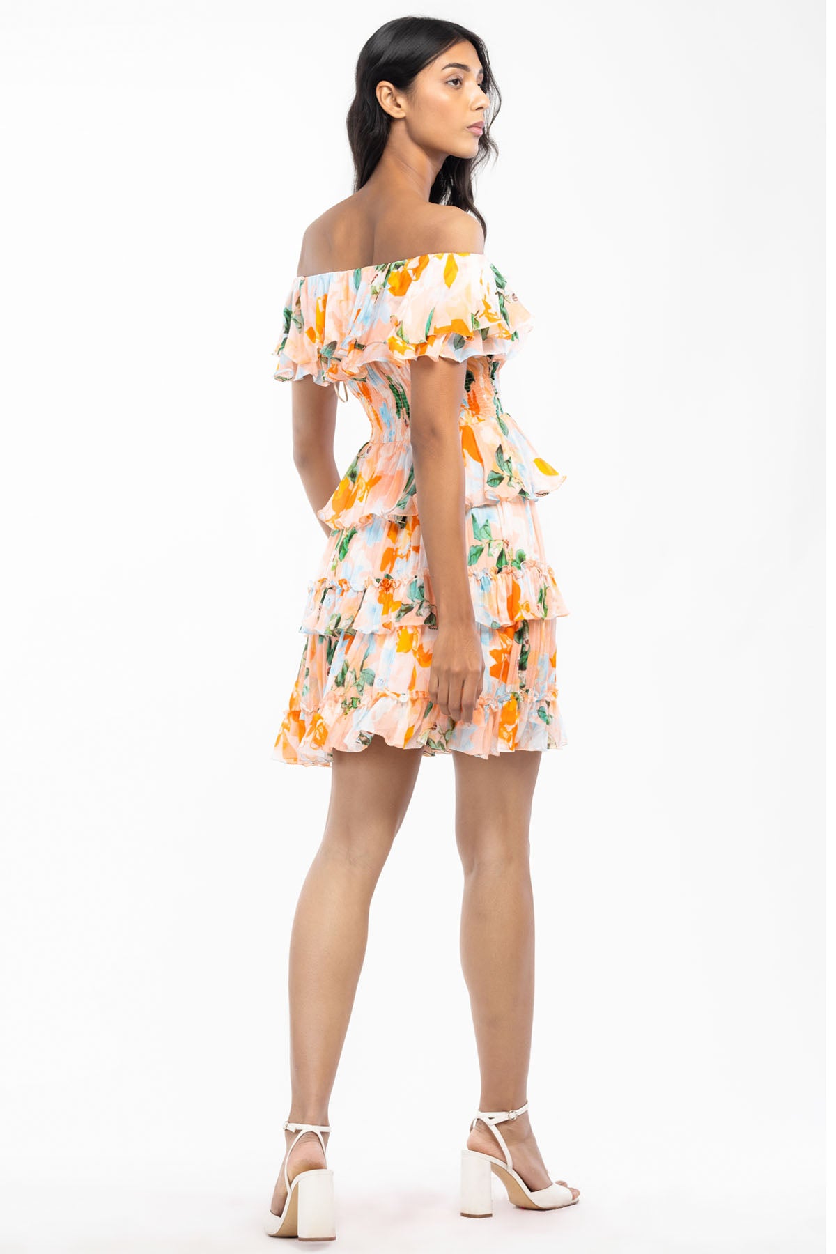 Floral Printed Chiffon Dress