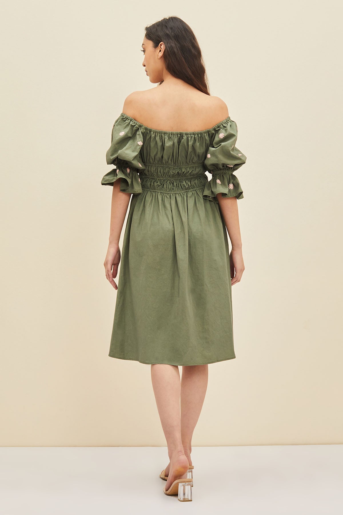 Floral Smocked Midi Dress