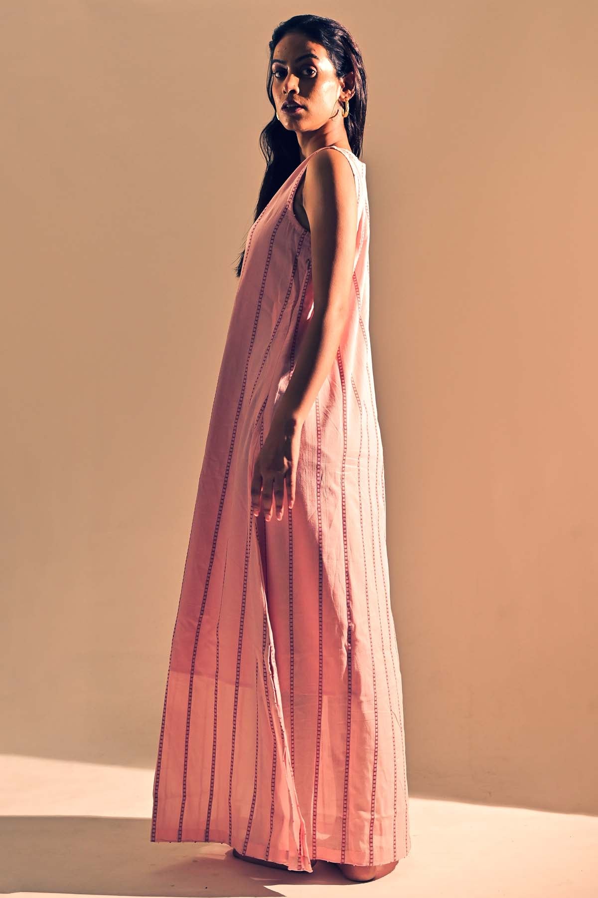 French Knot A-Line Slit Dress