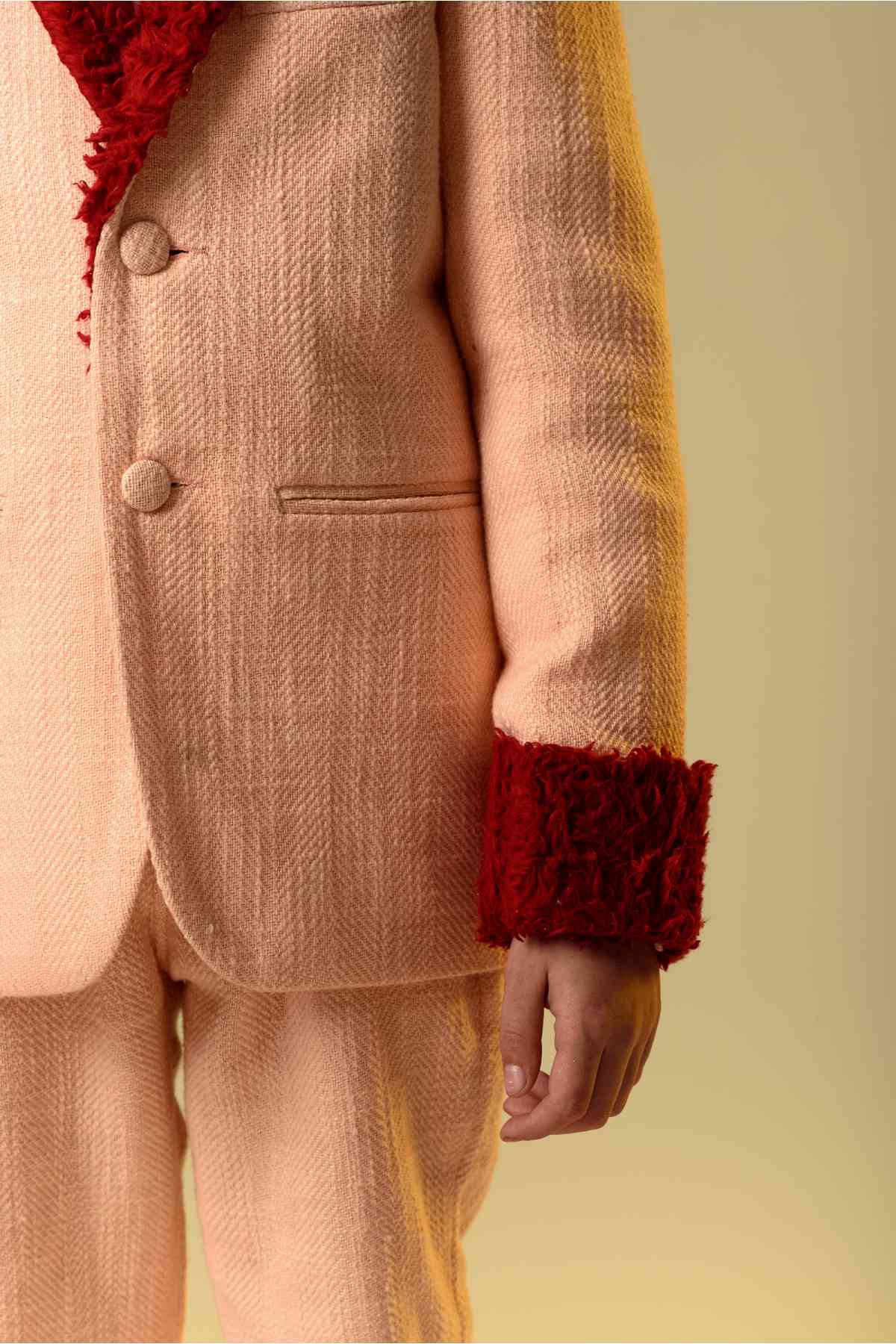 Fur Detailed Blazer Set