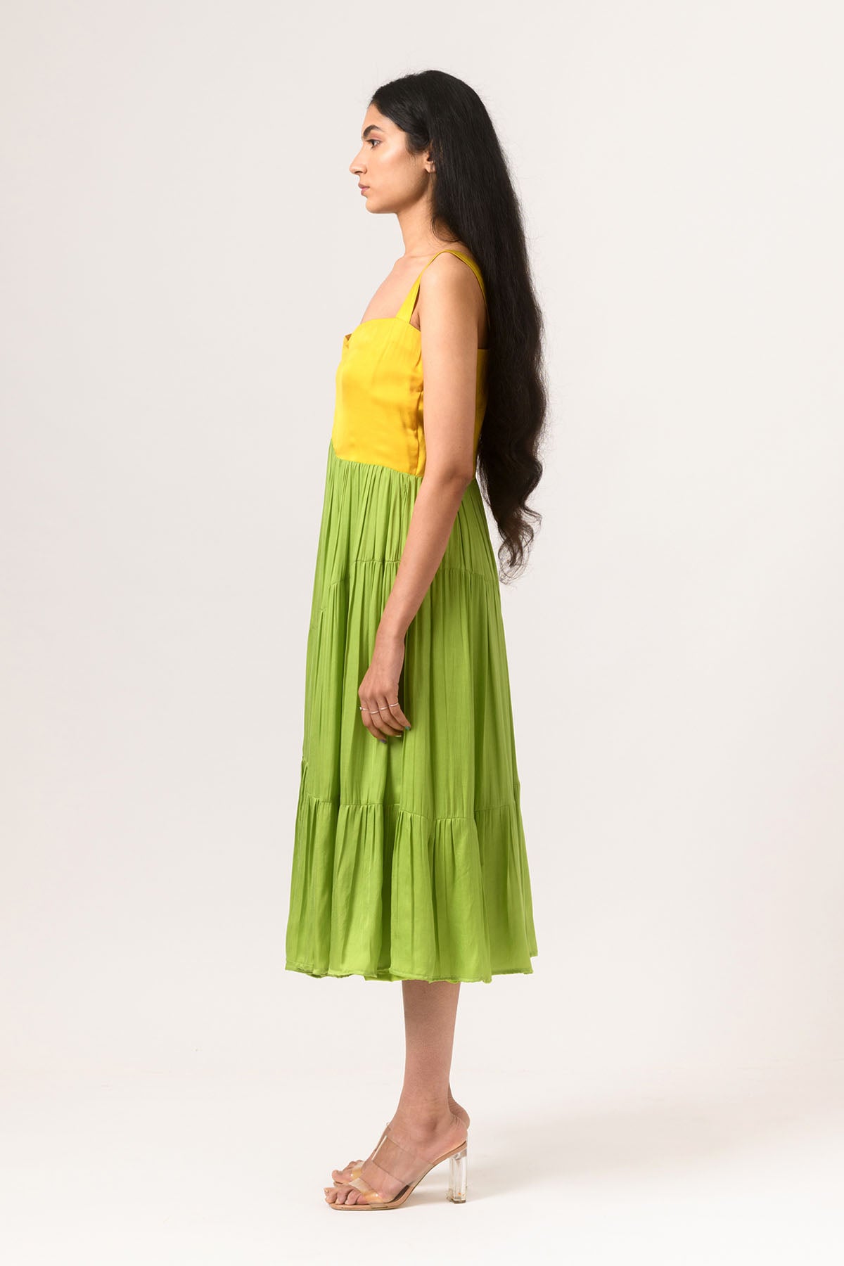 Gathered Colour Block Dress