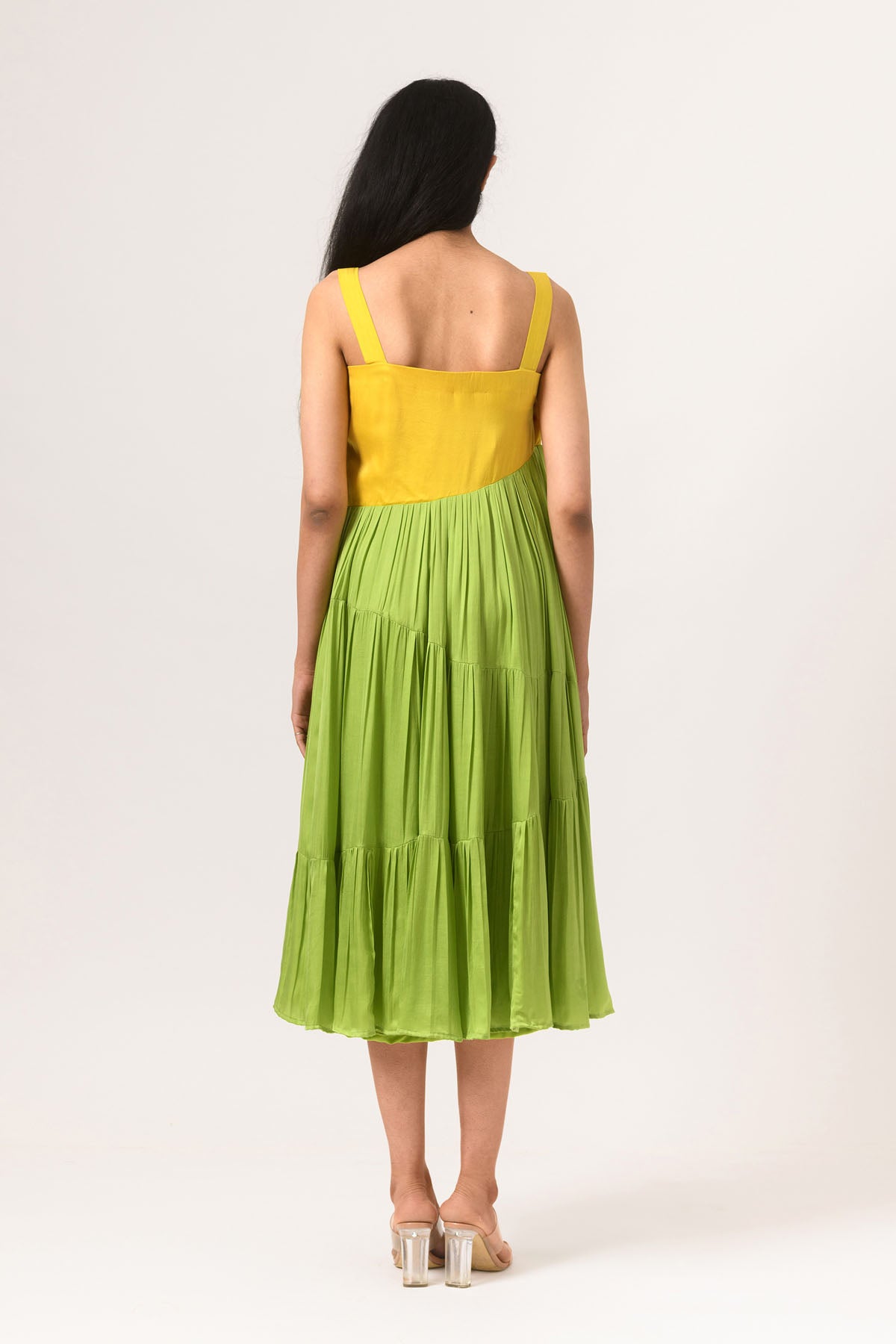 Gathered Colour Block Dress