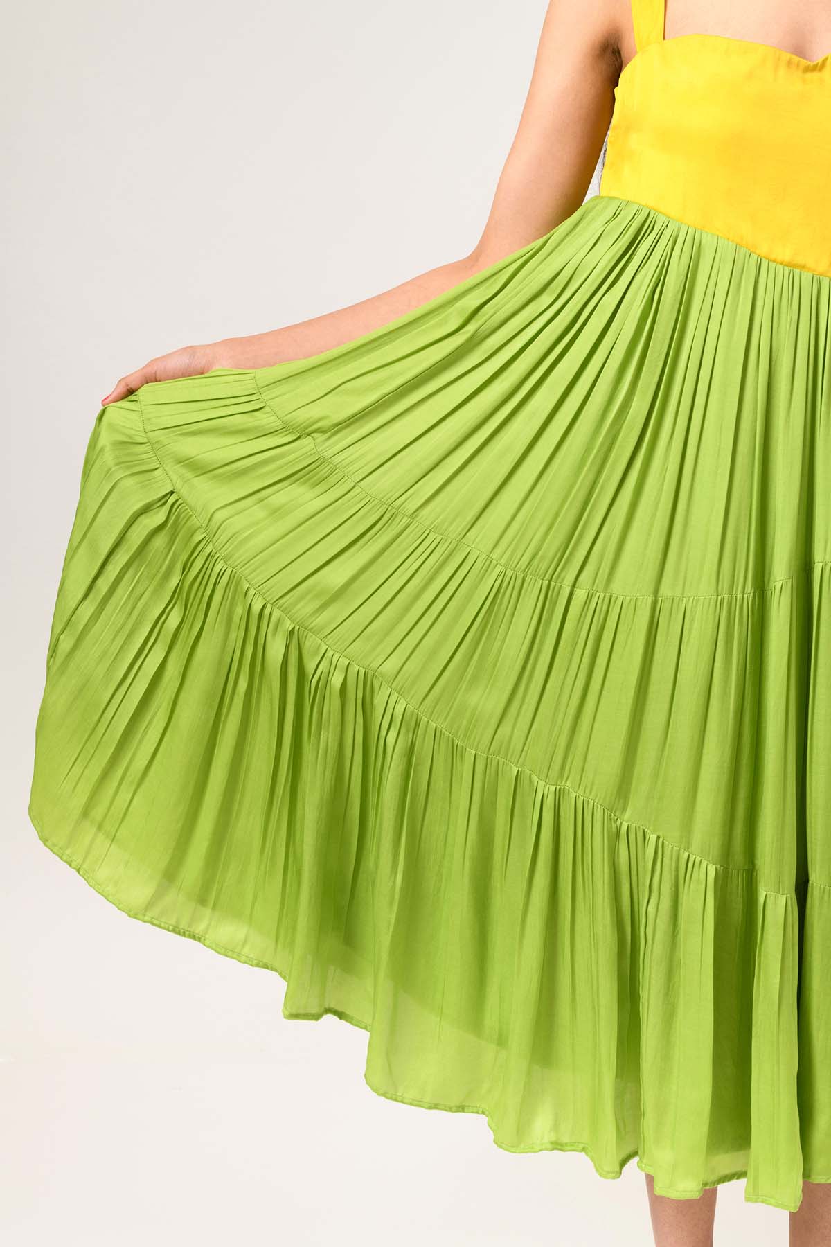 Gathered Colour Block Dress