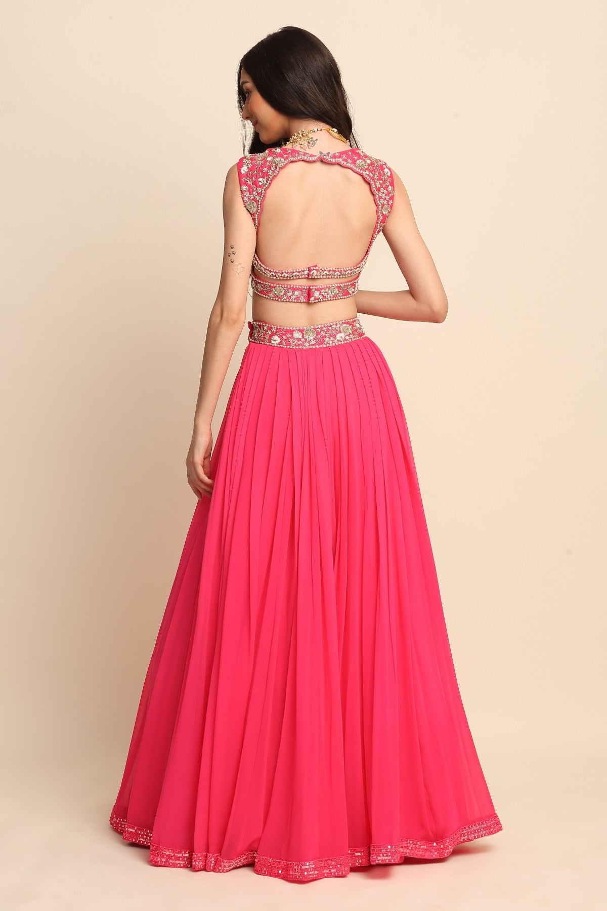 Gathered Lehenga Set