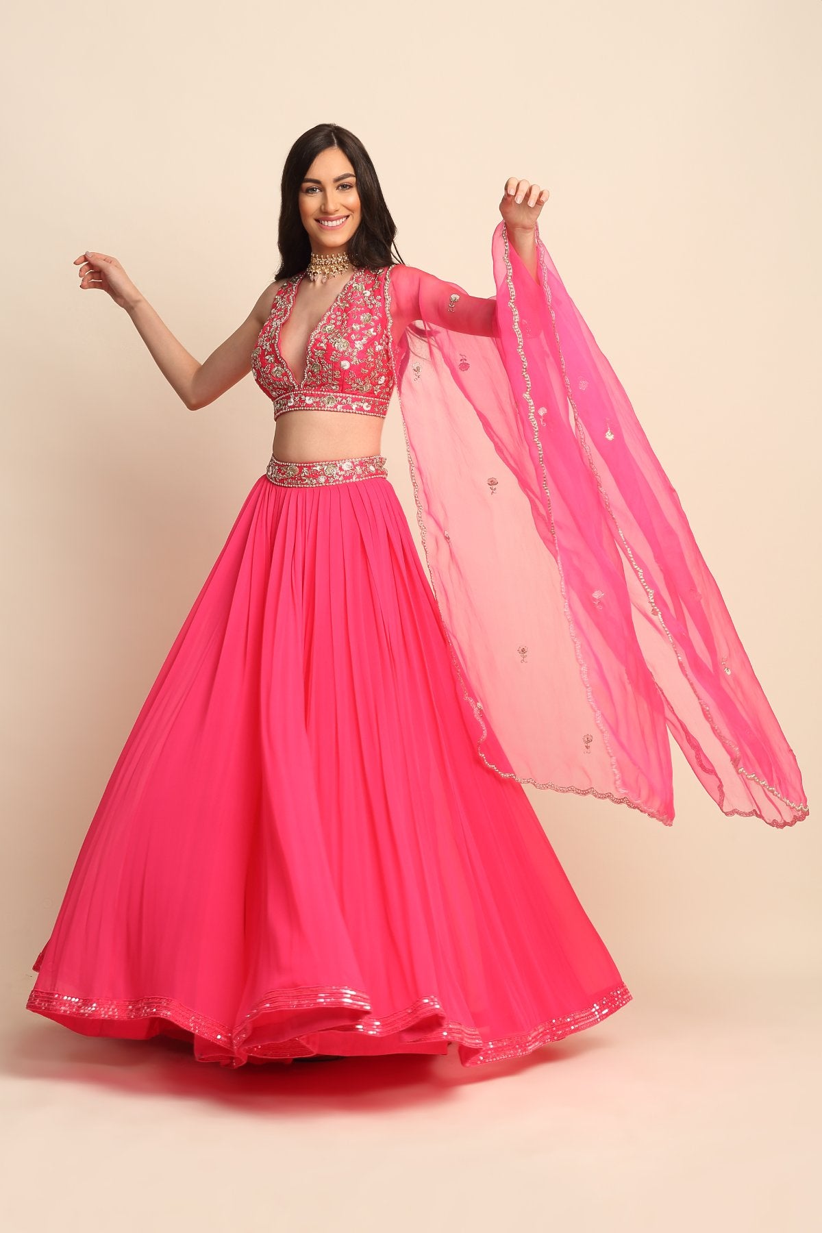 Gathered Lehenga Set