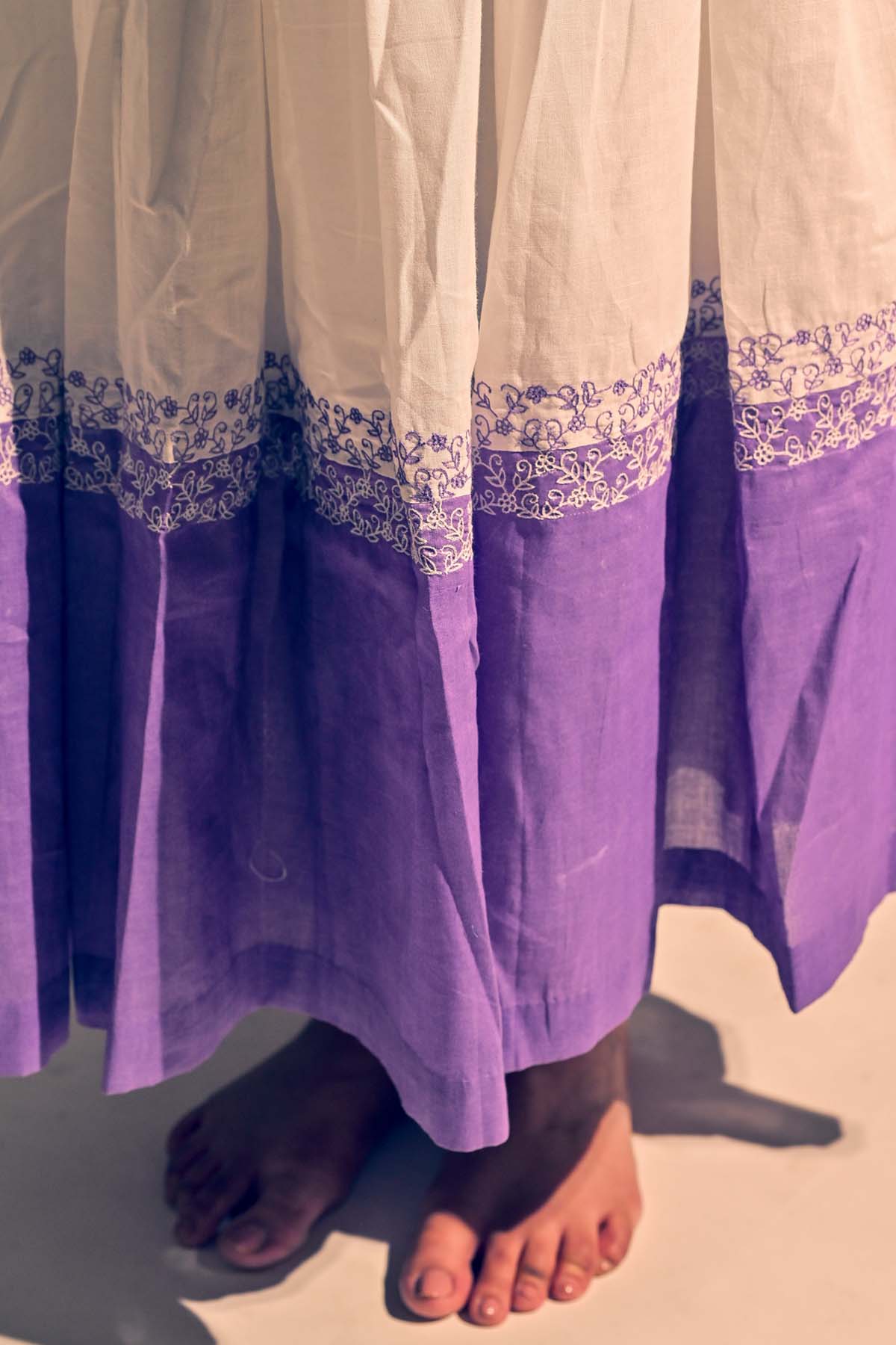 Gathered Panelled Skirt