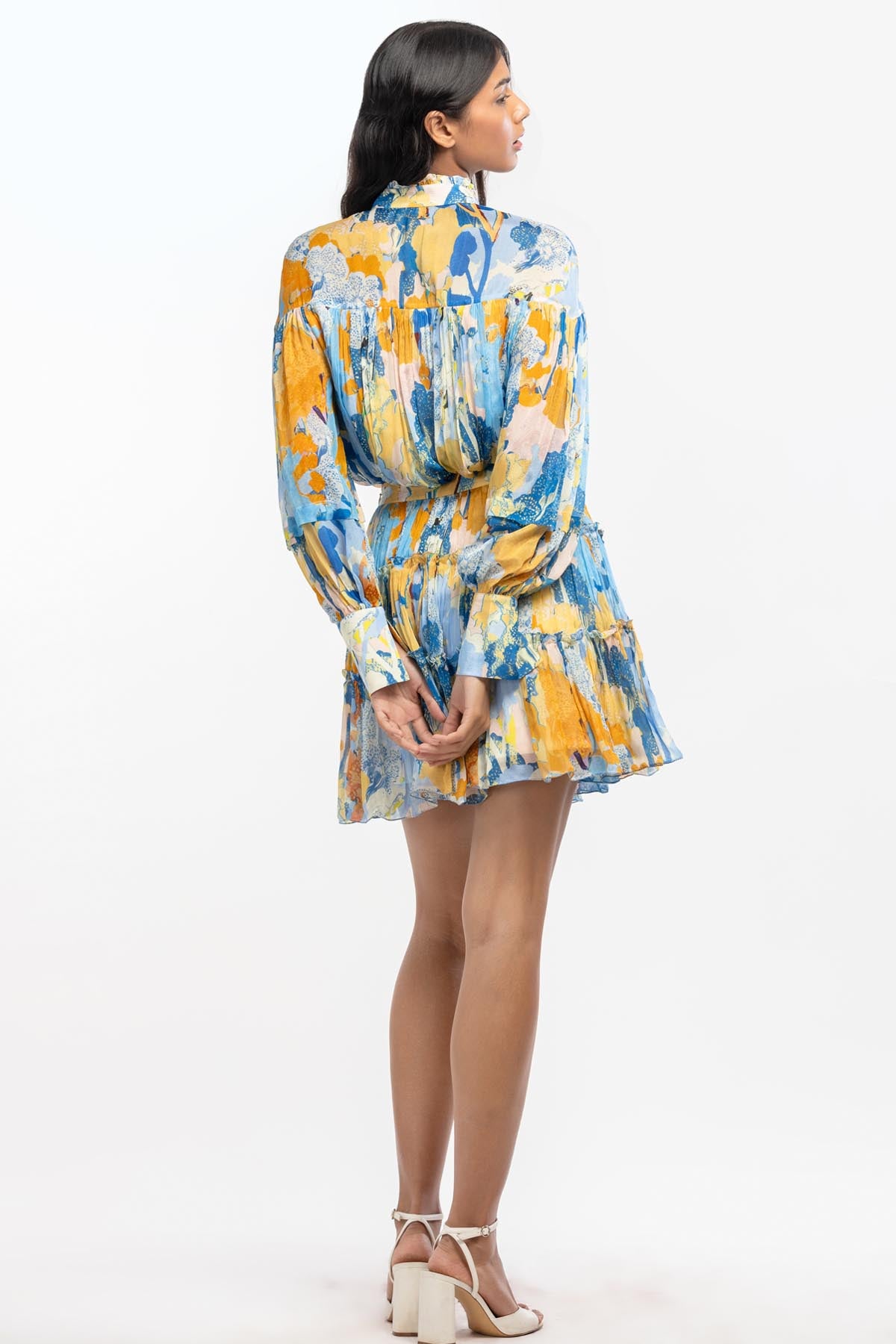 Gathered Top & Tiered Skirt Set