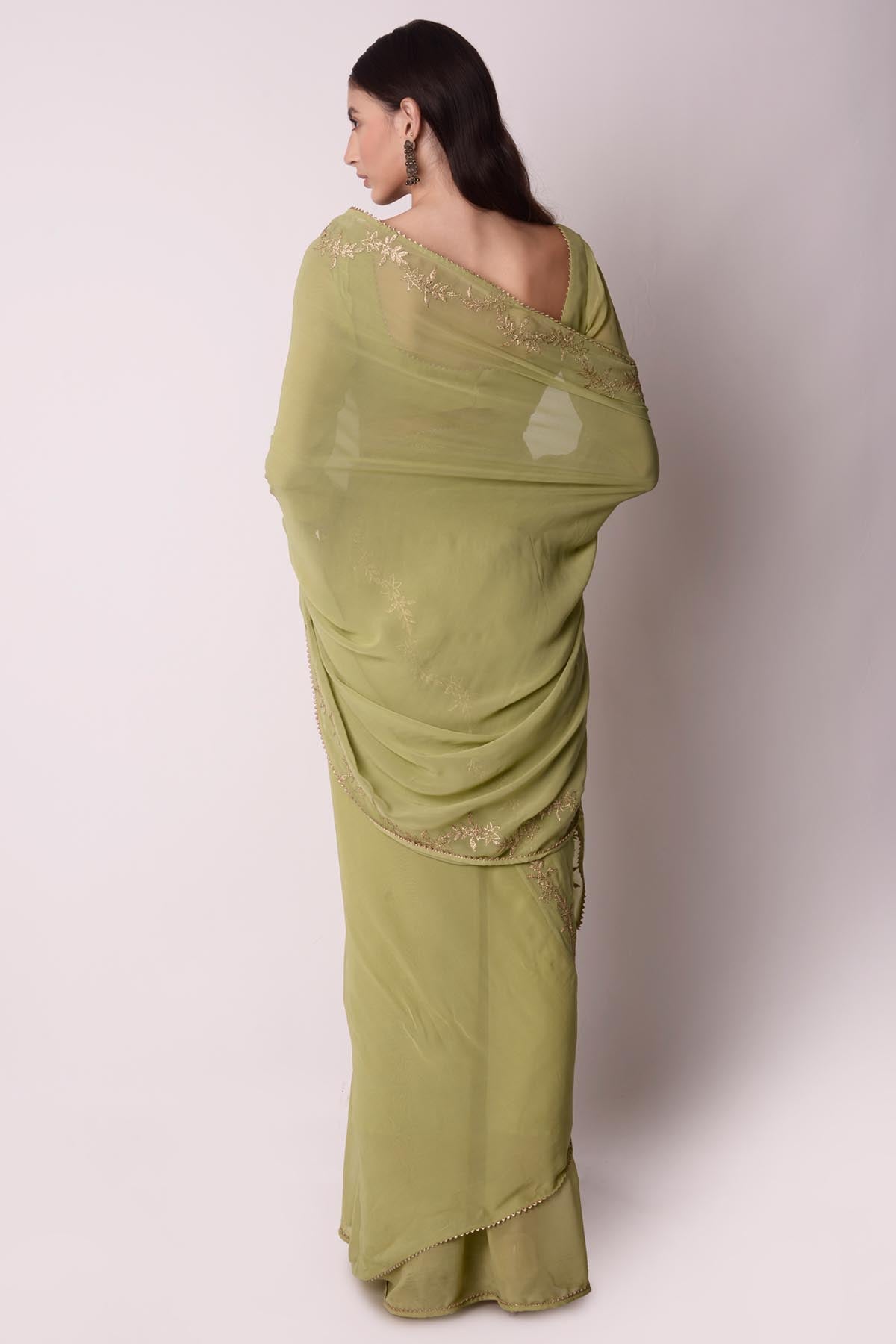Georgette Gota Saree