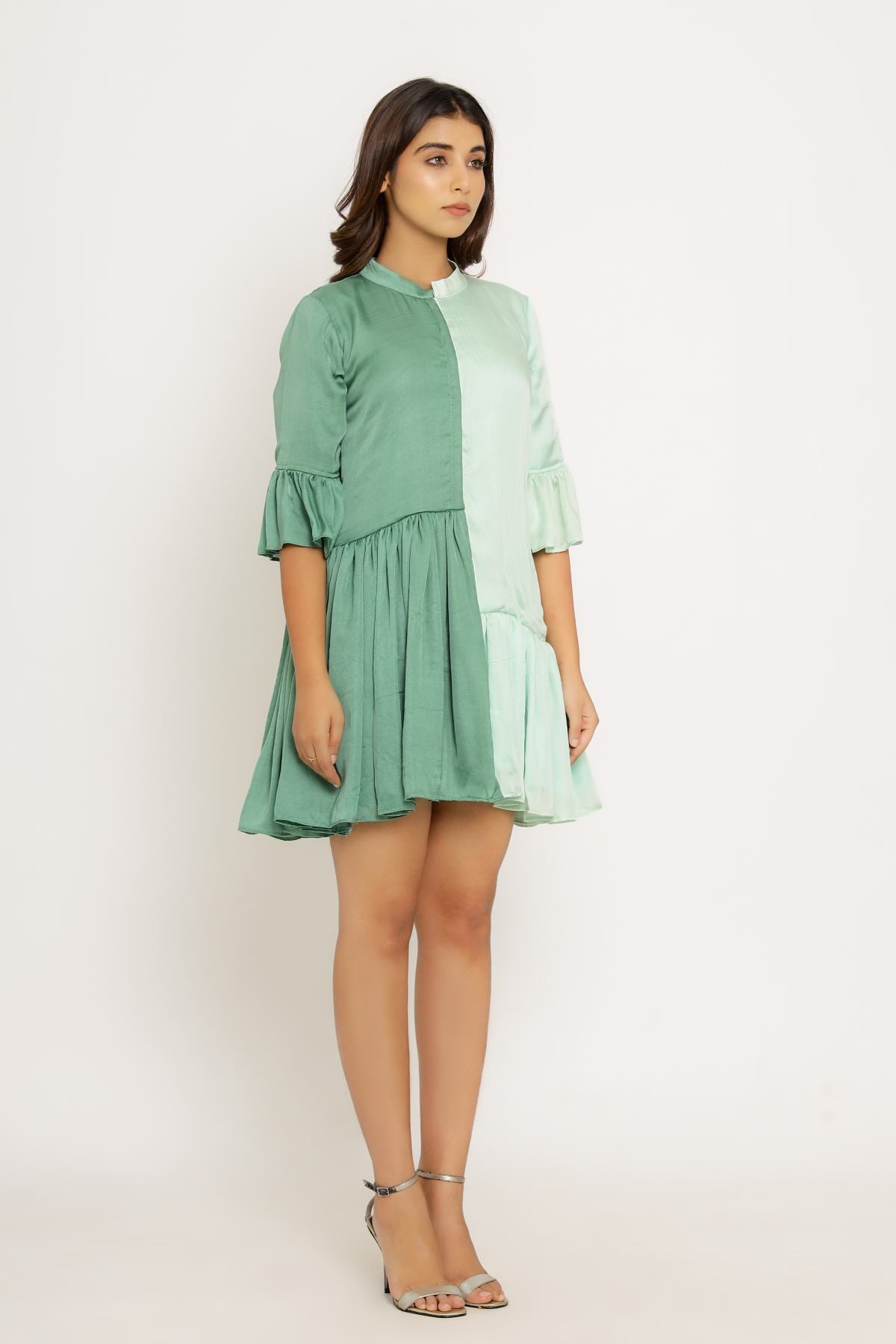 Half n Half Gather Dress