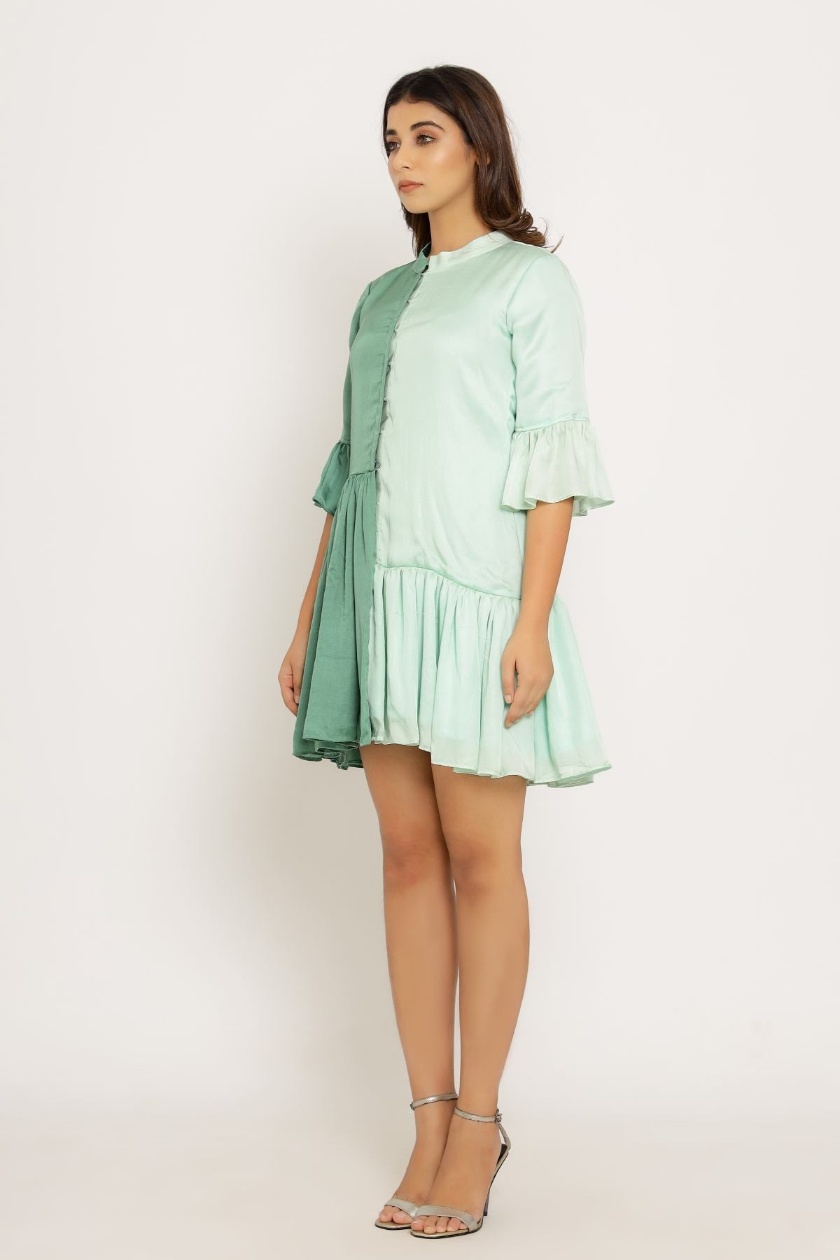 Half n Half Gather Dress