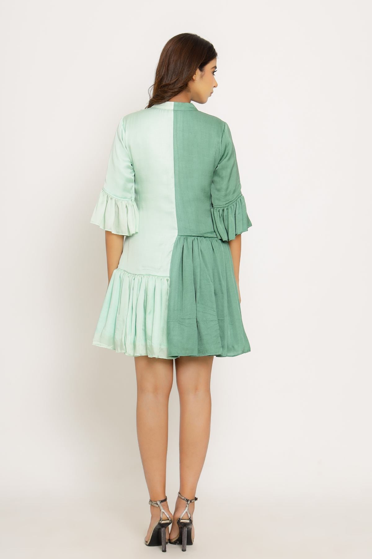 Half n Half Gather Dress