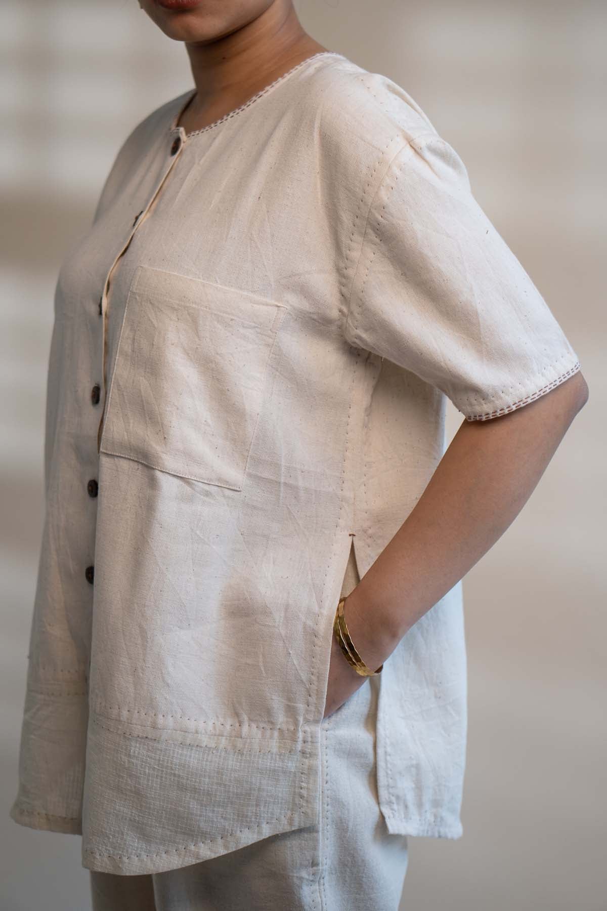 Half Sleeves Buttoned Shirt