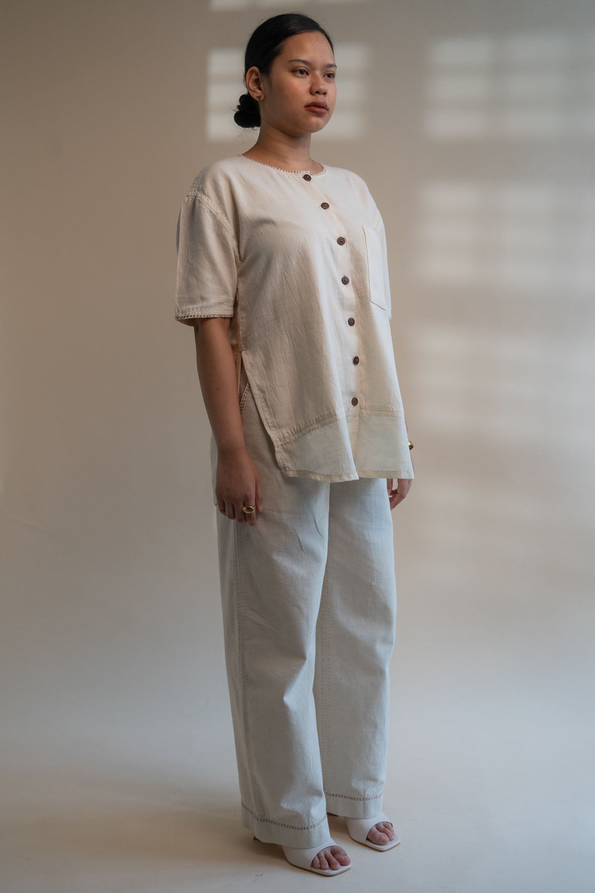 Half Sleeves Buttoned Shirt