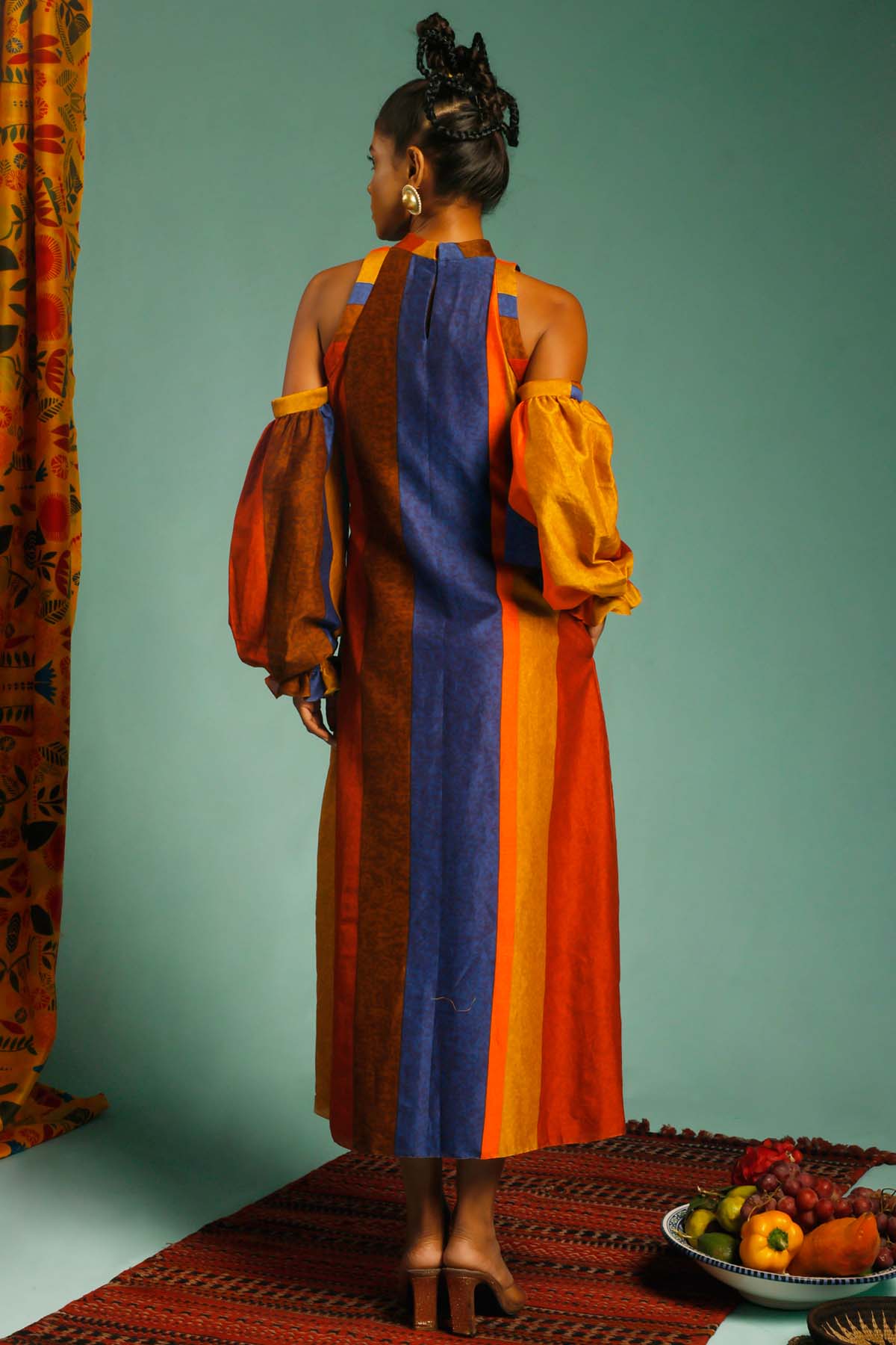 Halter Neck Chanderi Dress