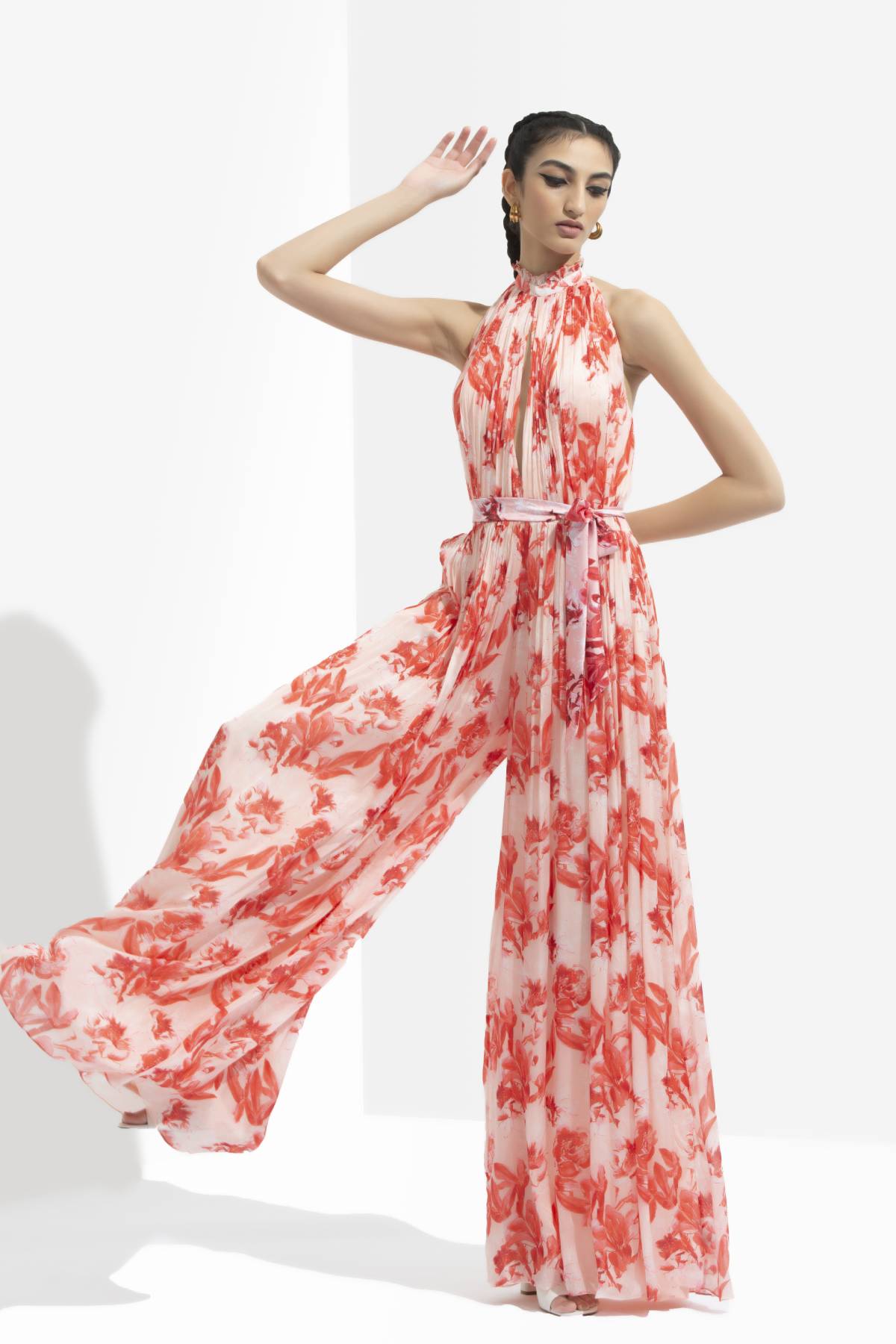 Halter Printed Jumpsuit