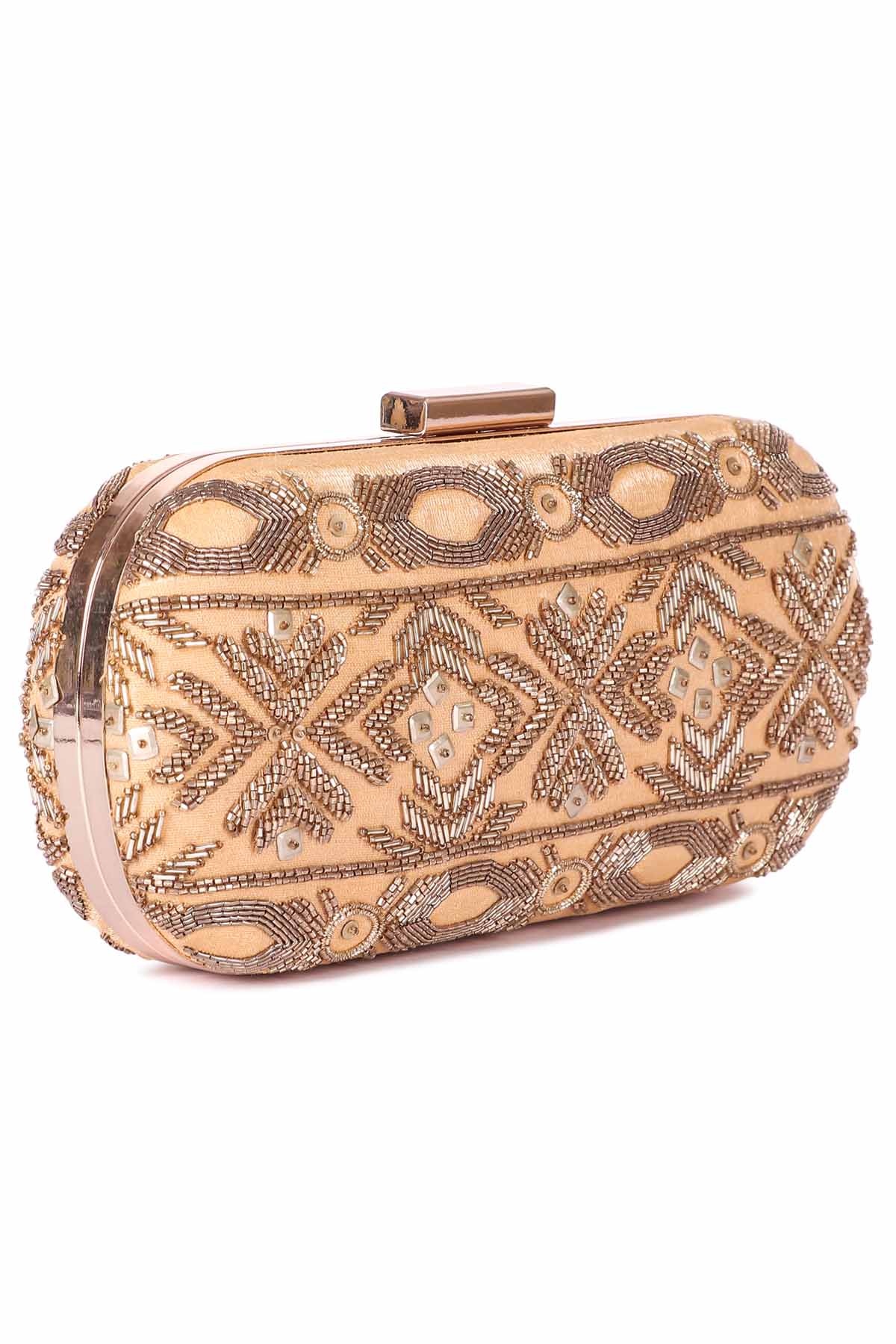 Gold Beads Embellished Clutch