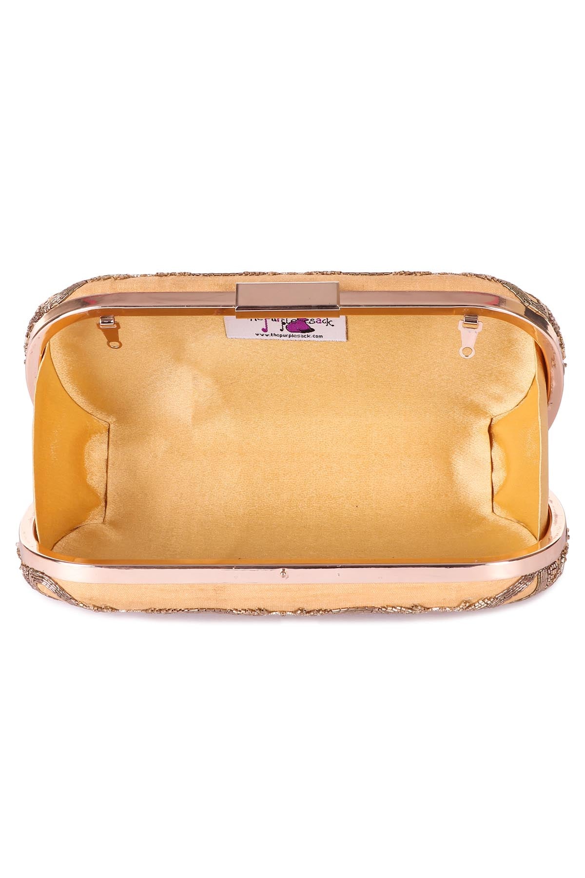 Gold Beads Embellished Clutch