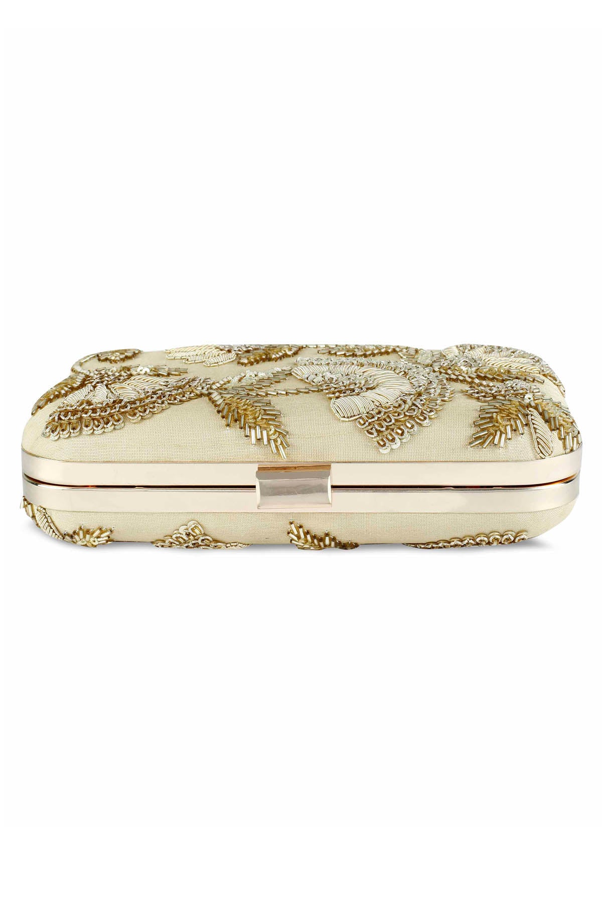 Gold Sequins Embroidered Clutch