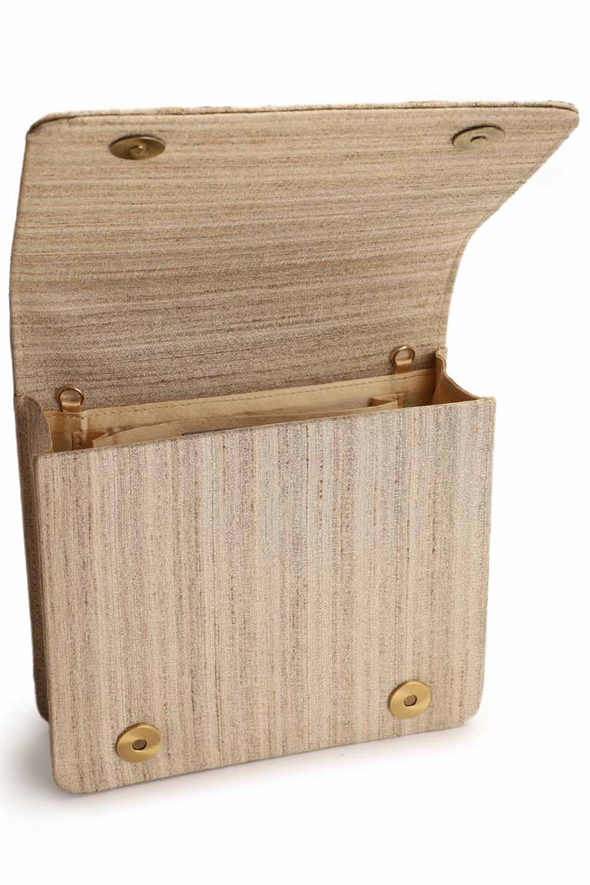 Peach Hand Embroidered Clutch