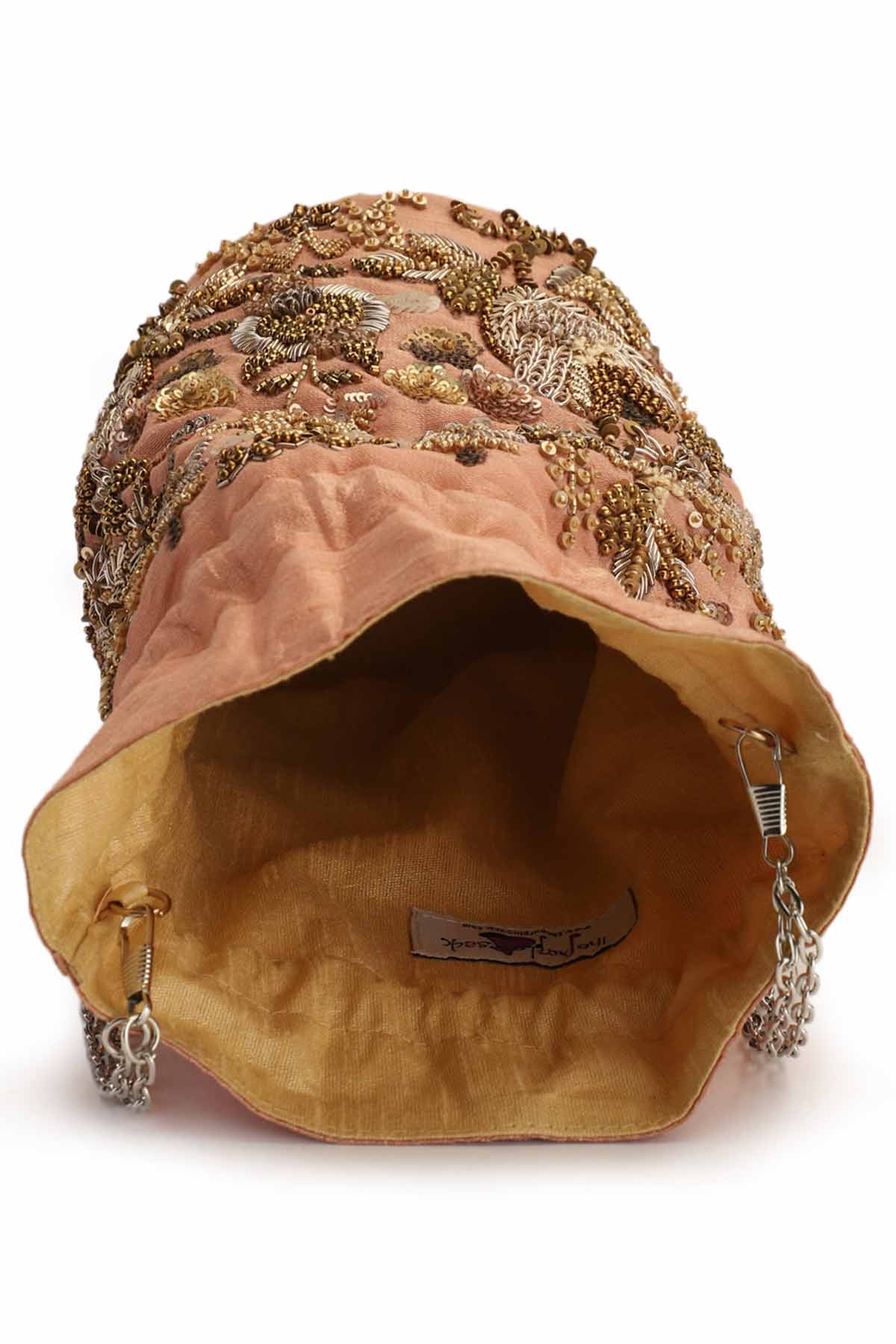 Pink Hand Embroidered Potli