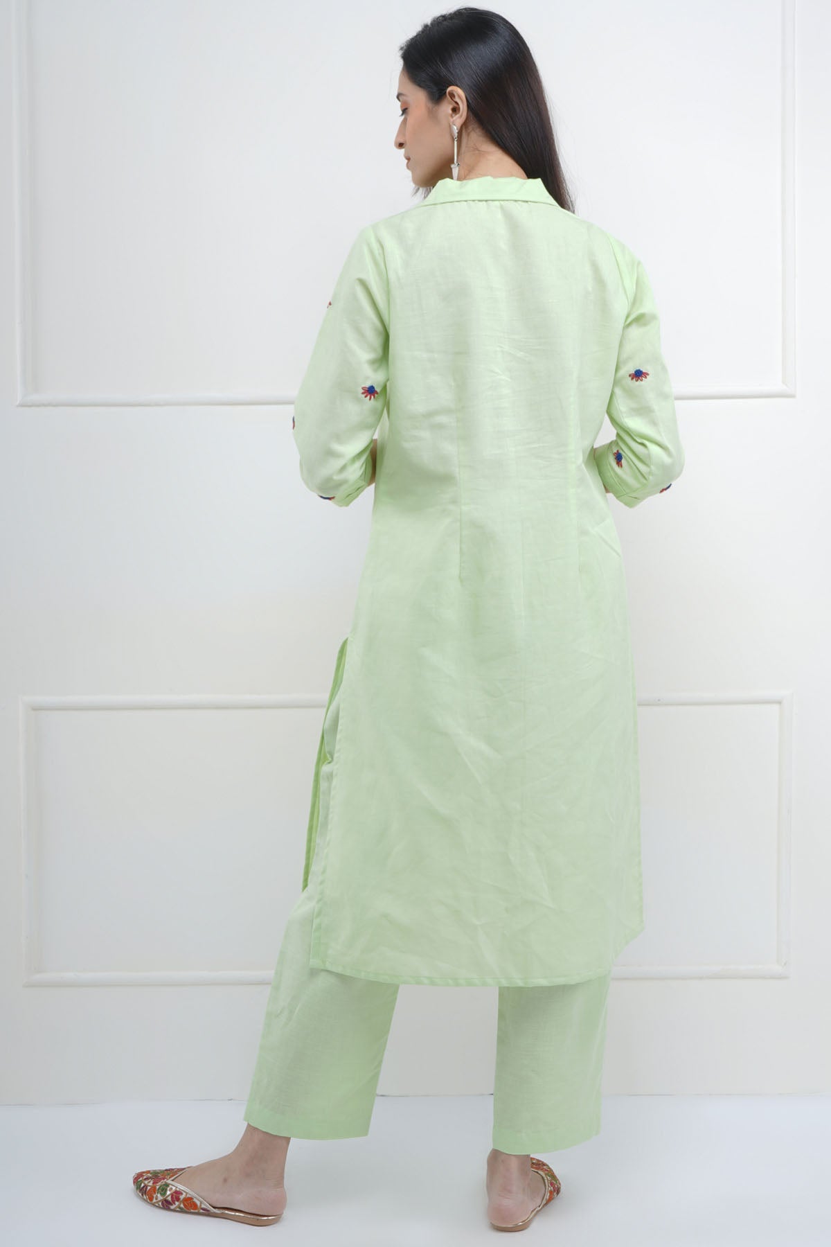 Light Green Thread Tunic Set