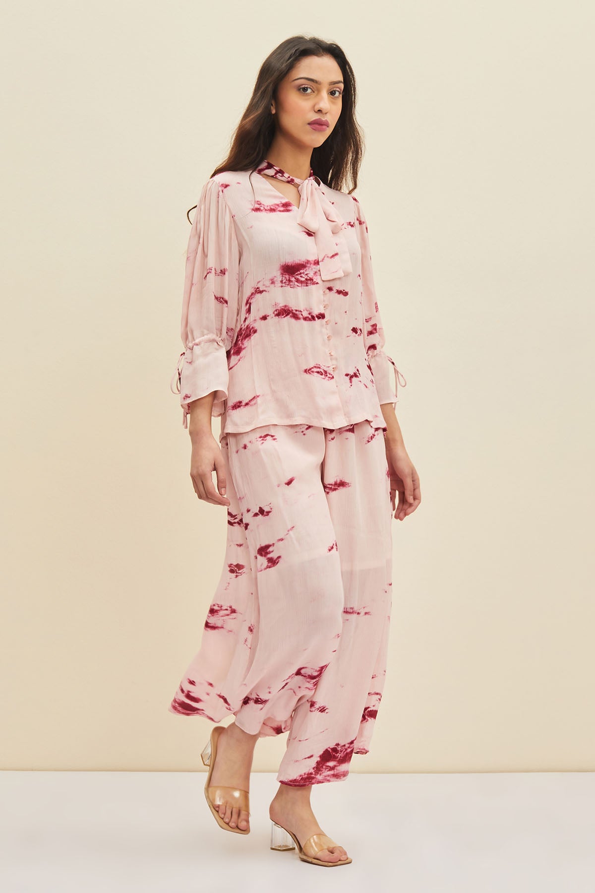 Hand Tie Dye Frill Top